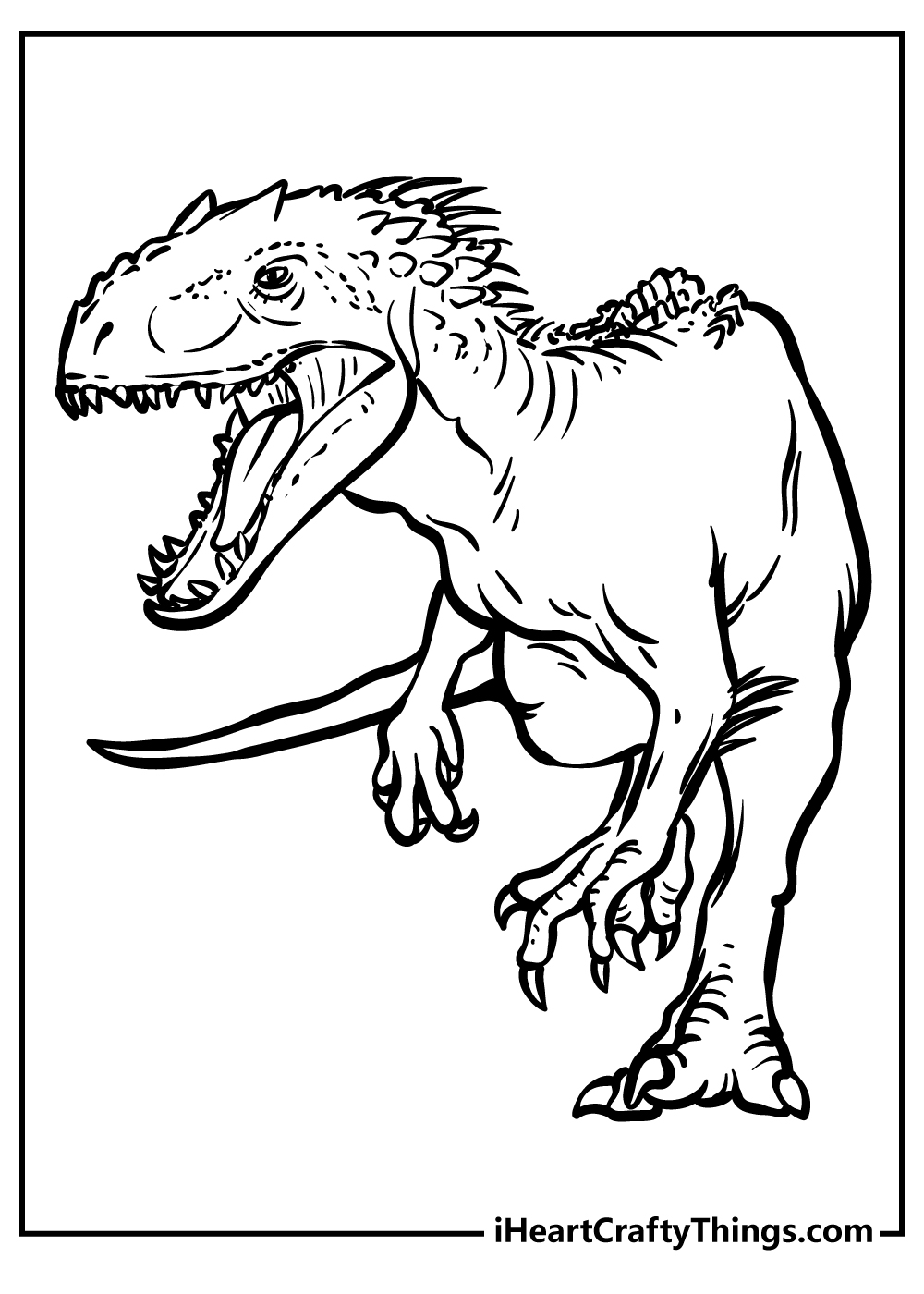 Jurassic World Coloring Sheet for children free download