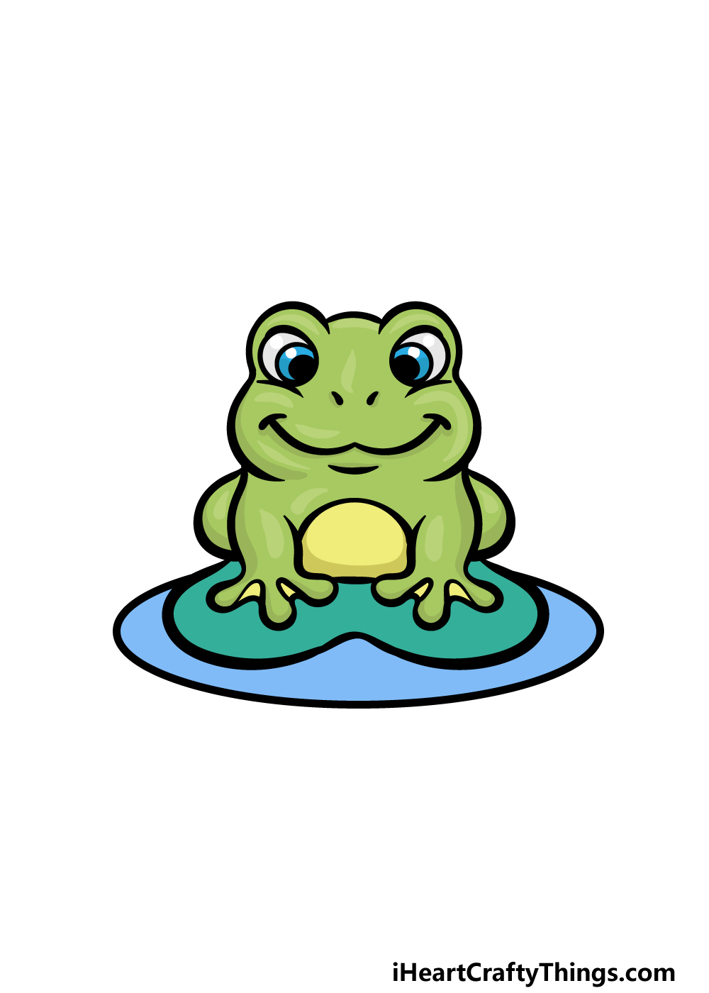 how to draw a cartoon frog step 6