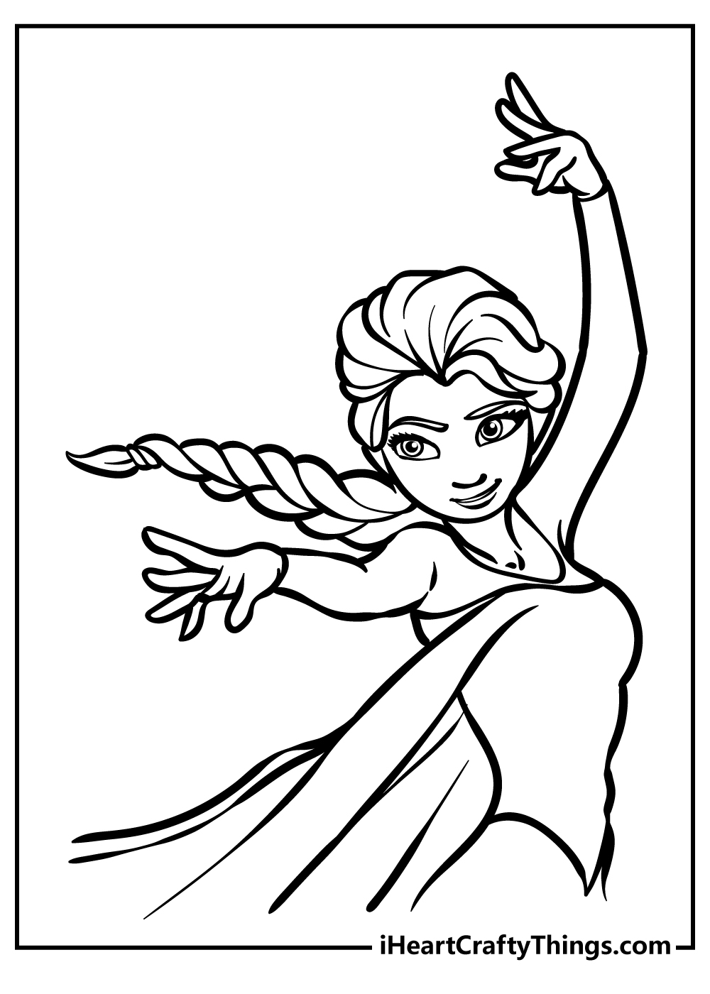 Elsa Coloring Sheet for children free download