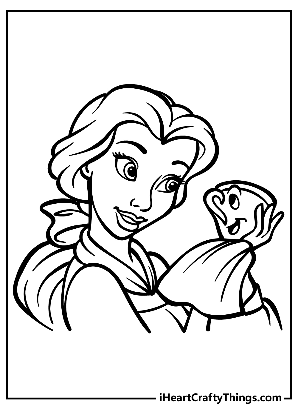 belle in her ball gown coloring pages