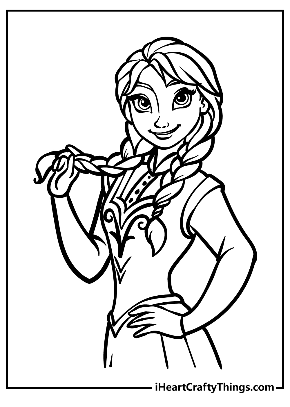 Frozen Coloring Sheet for children free download
