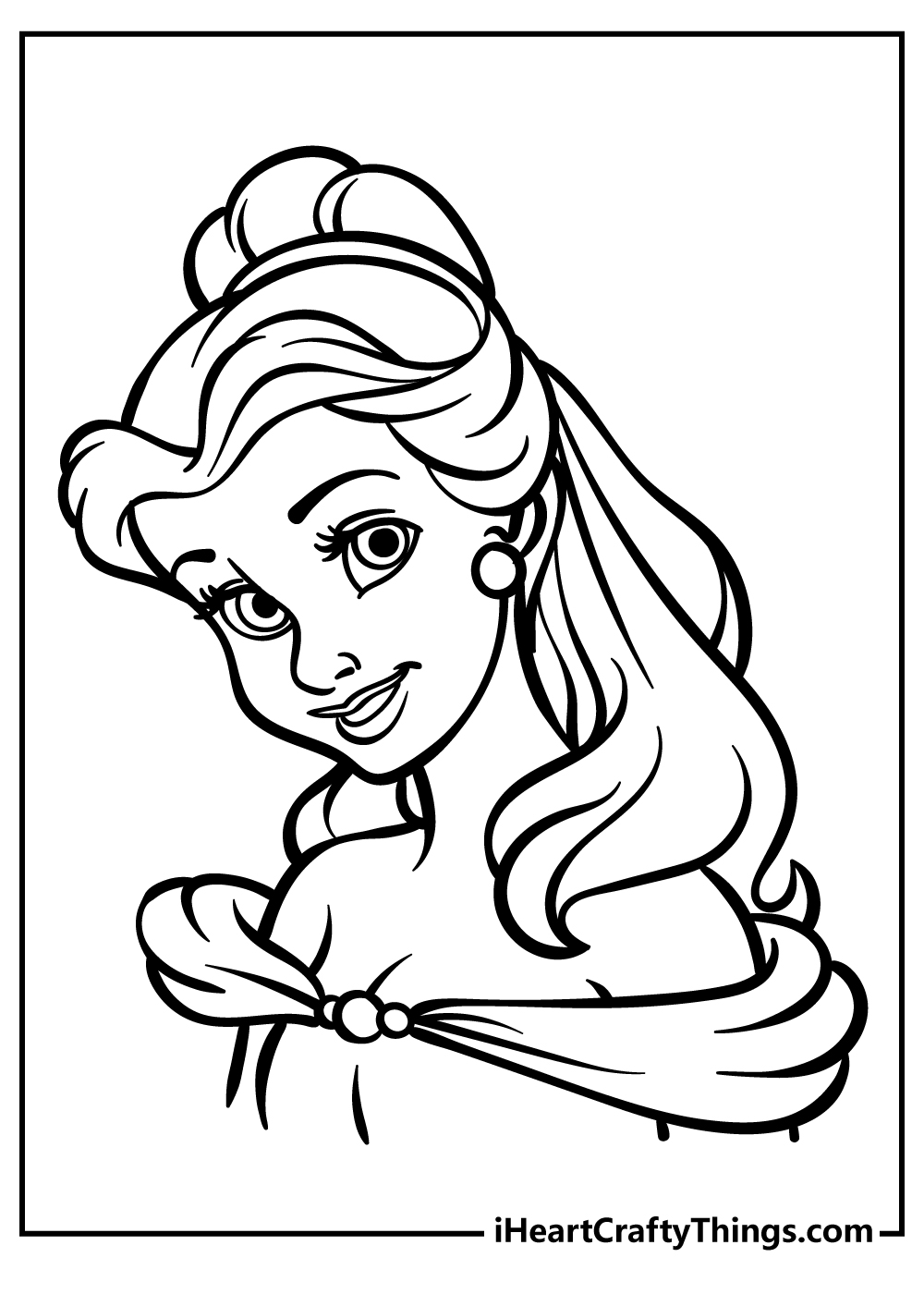 belle face coloring pages