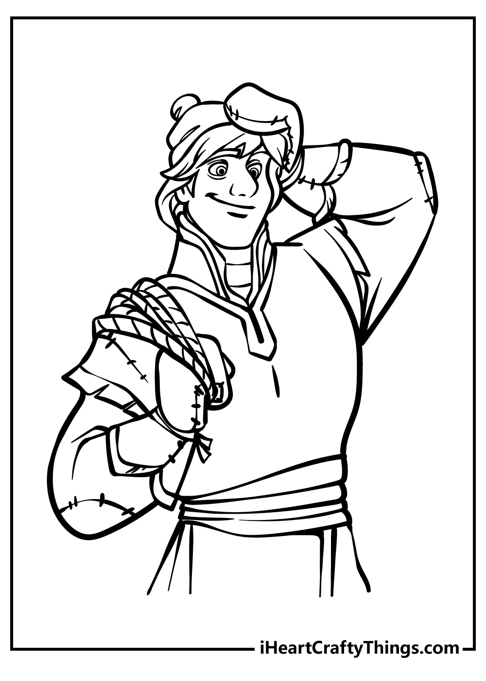 frozen coloring pages kristoff as a kid