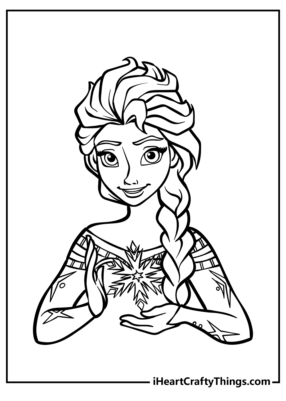 Elsa Coloring Original Sheet for children free download