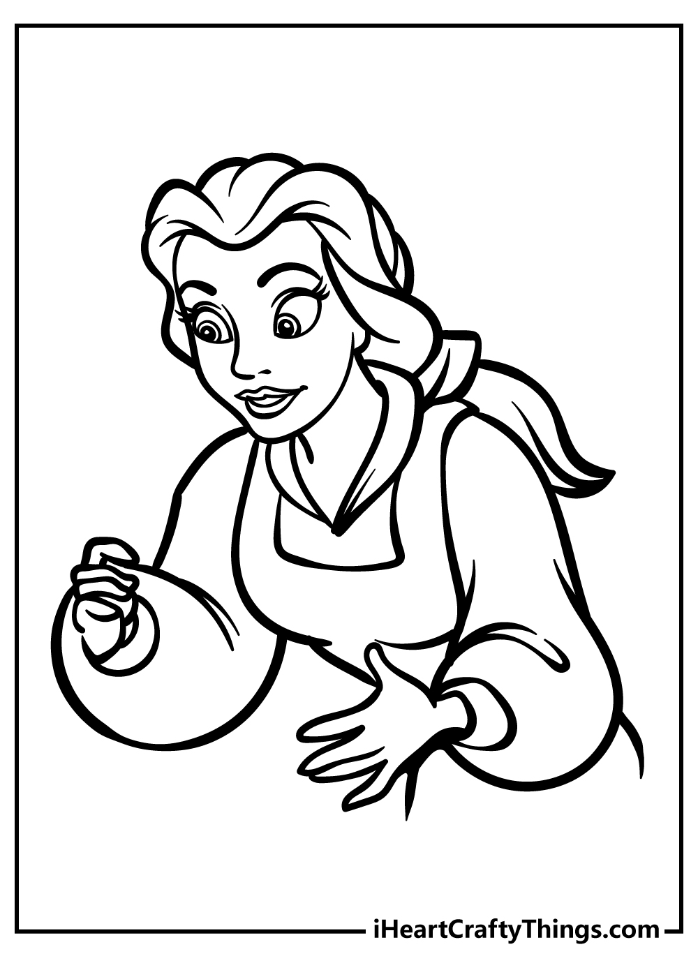 Belle Coloring Original Sheet for children free download