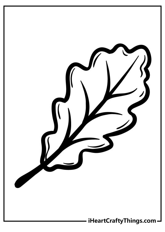 Leaf Coloring Pages (100% Free Printables)