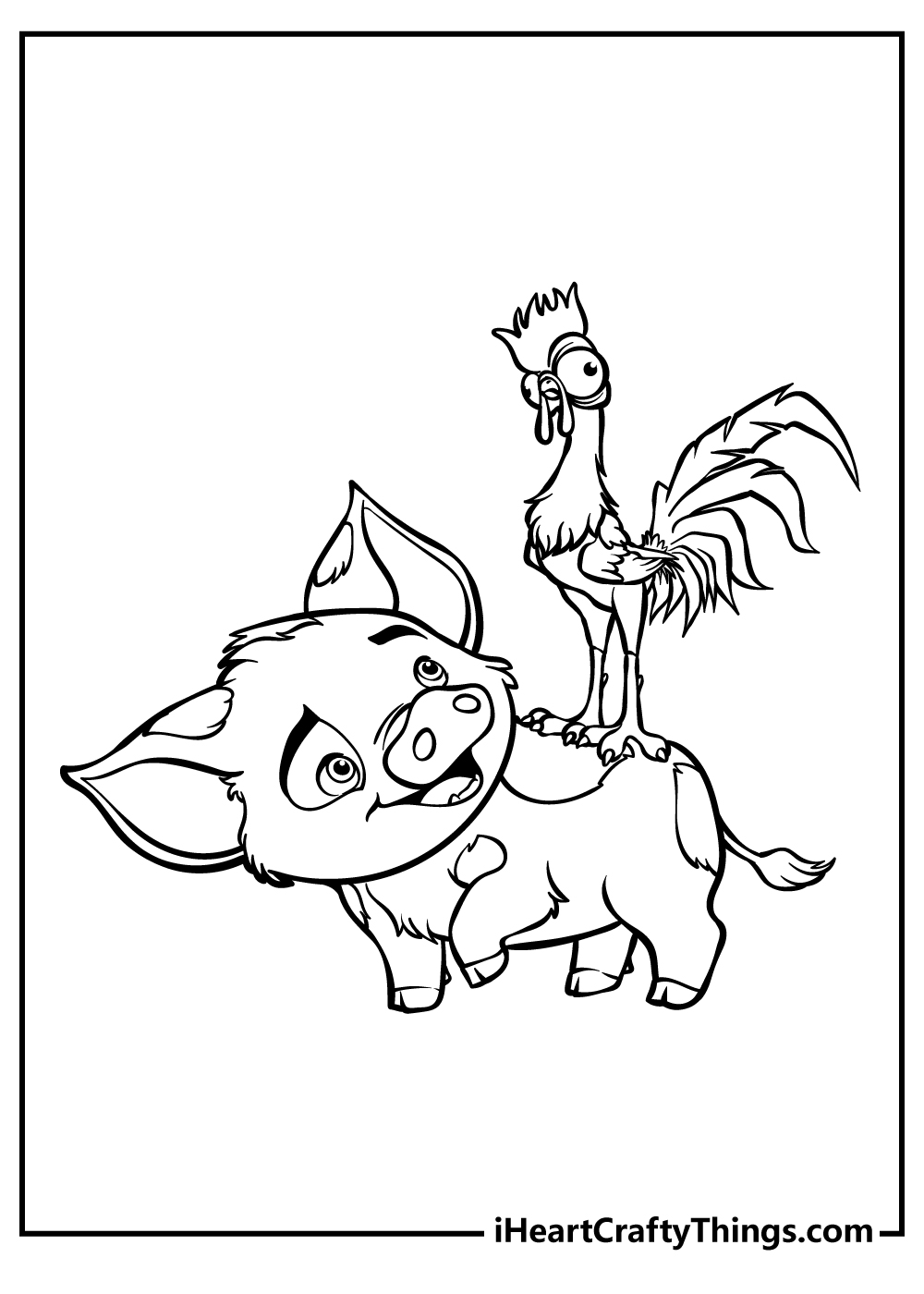 moana hei hei coloring pages