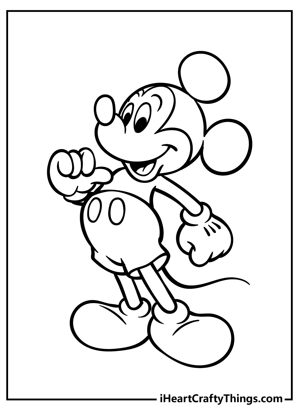 Mickey Mouse Coloring Original Sheet for children free download