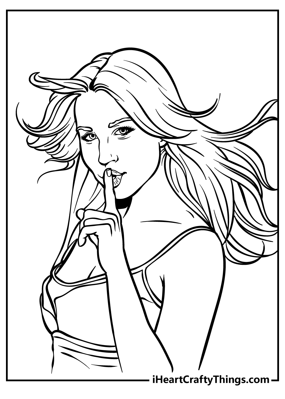 Pretty Teen Girl Coloring Page