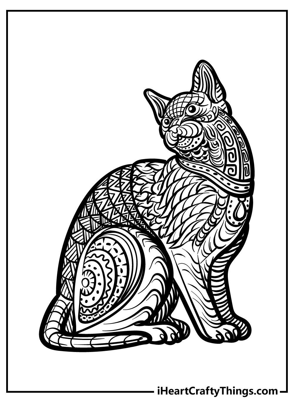 Cat Coloring Book: Cat Coloring Book Cat Mandala Flower Zentangle Coloring  Pages for Adults, Teenagers, Tweens, Older Kids, Boys, & Girls (Paperback)