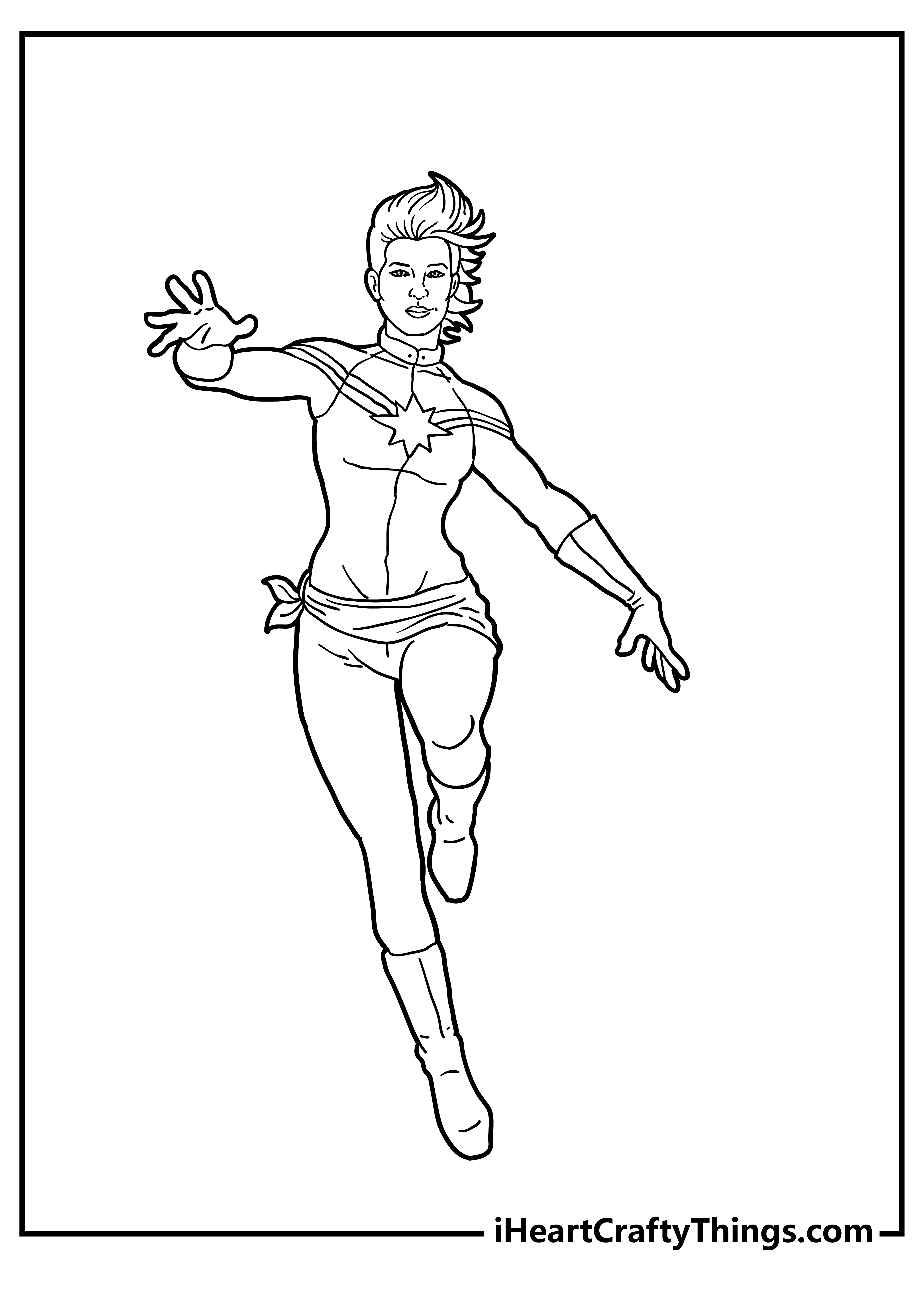 captain marvel coloring pages