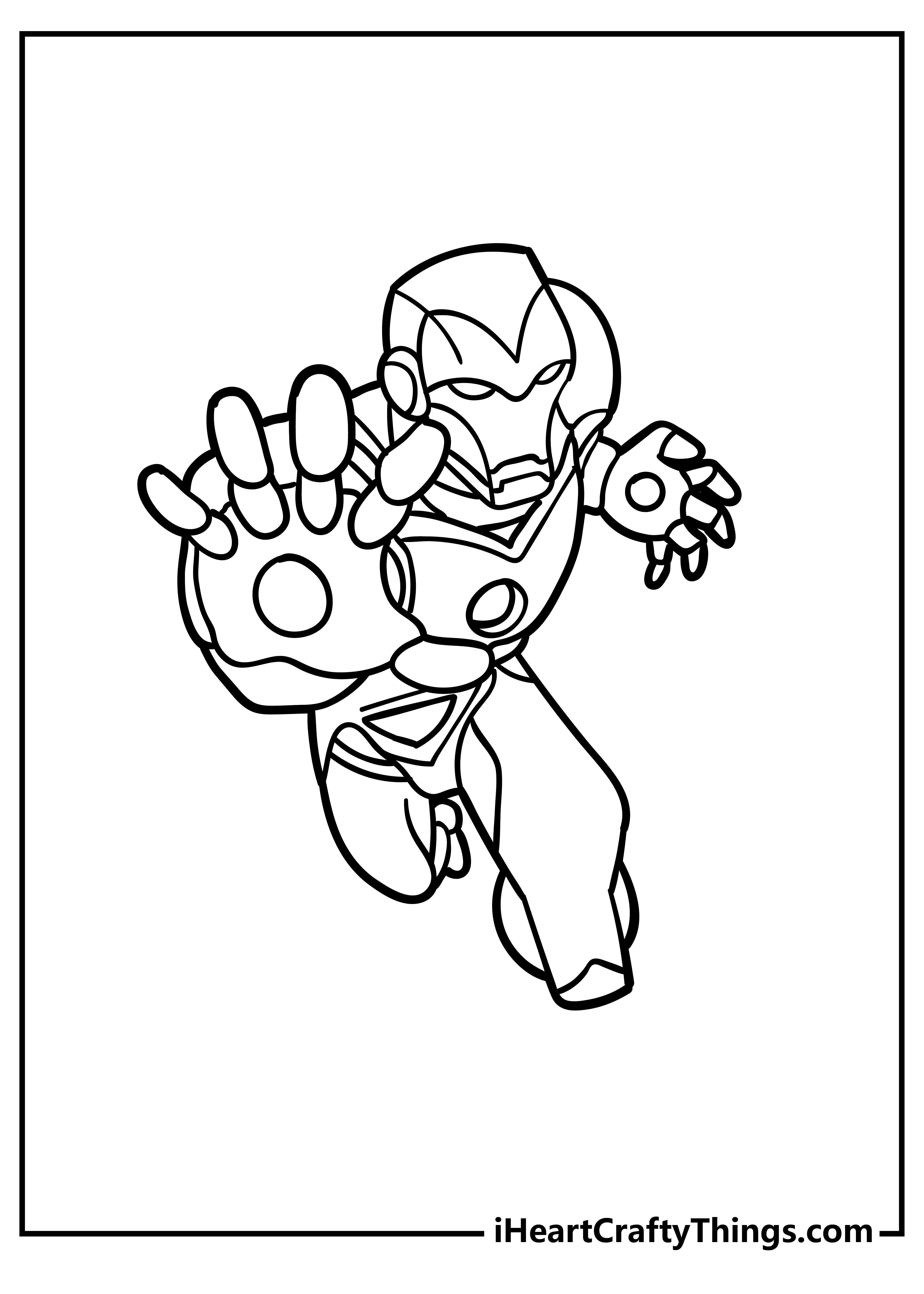 easy avengers coloring page