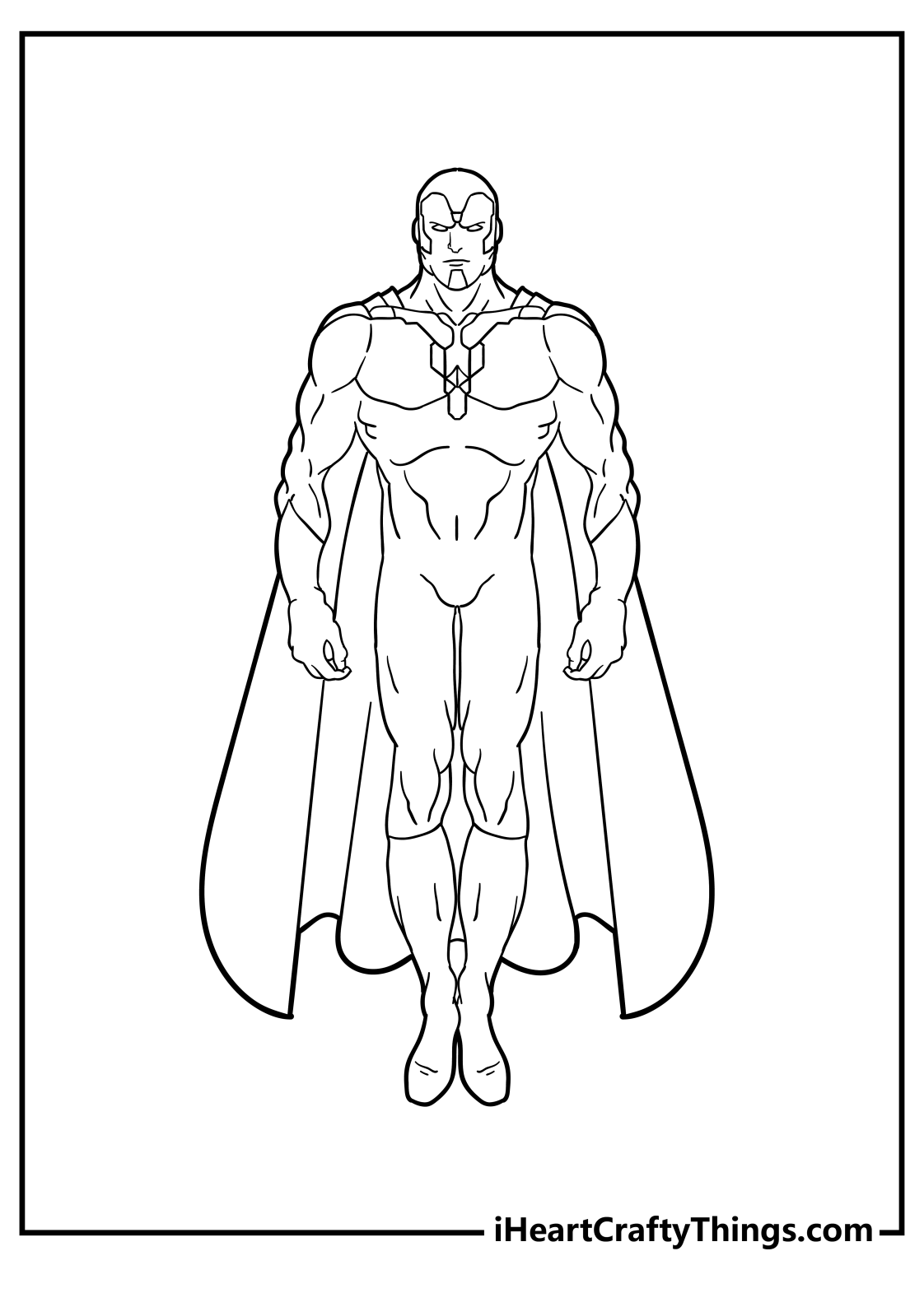 10 Vision Avengers Coloring Pages Printable