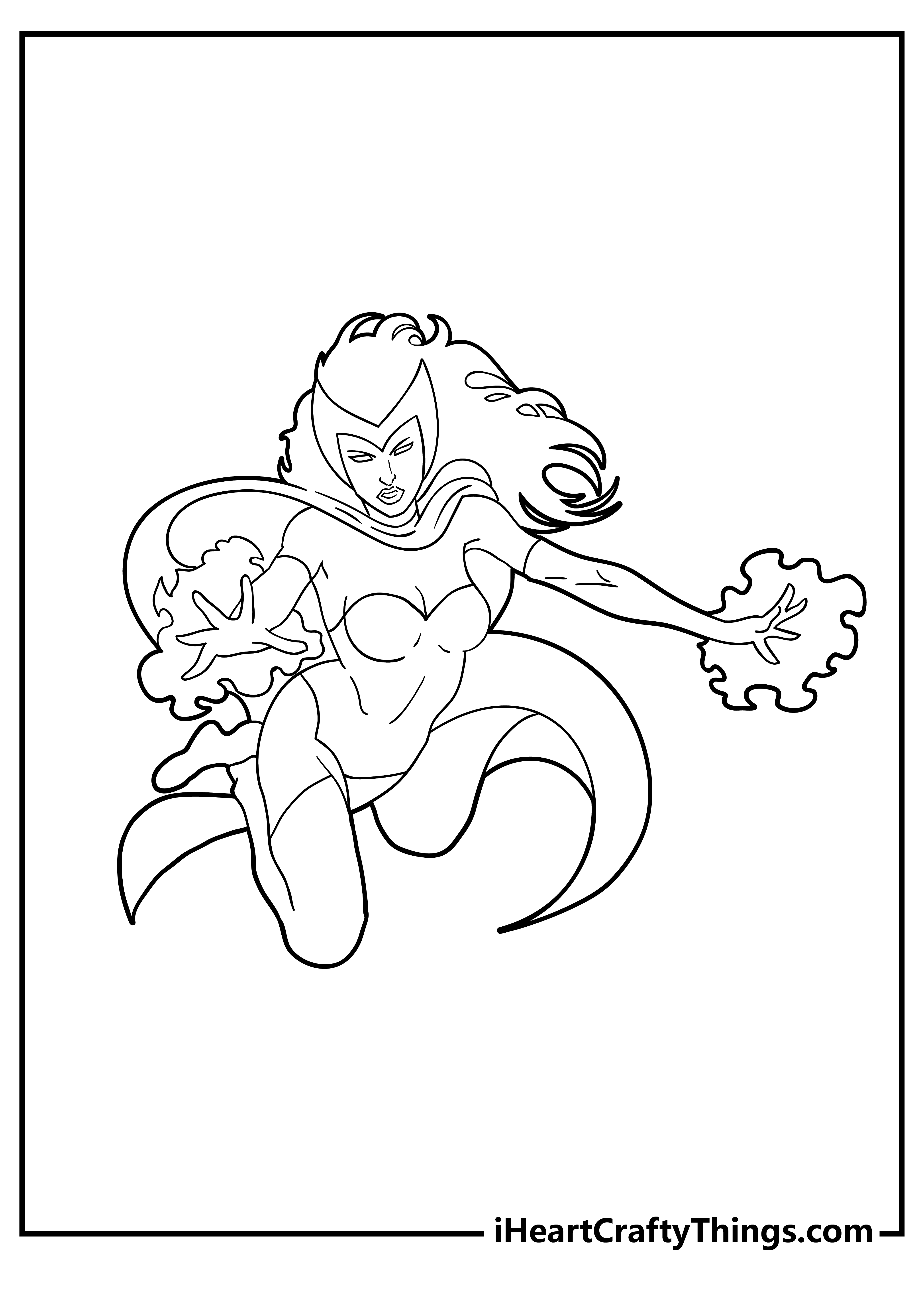 Scarlet - Coloring Page - Digital