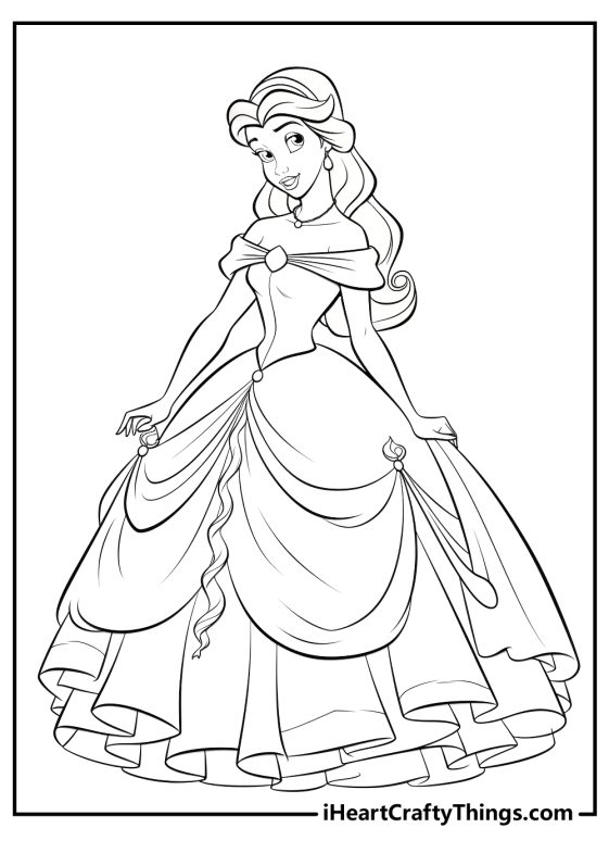 20 Belle Coloring Pages (100% Free Printables)