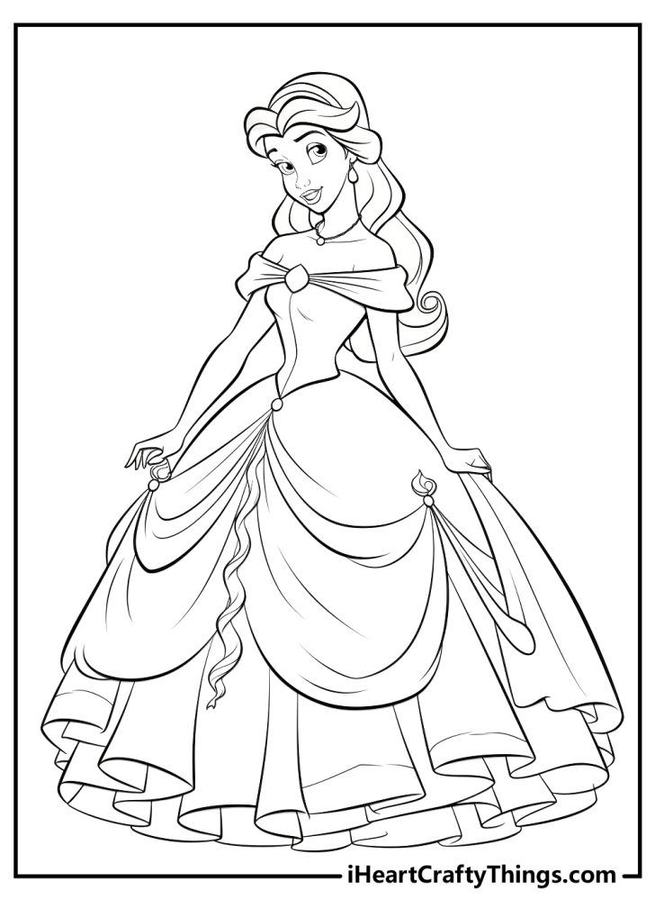 Belle Coloring Pages (100% Free Printables)