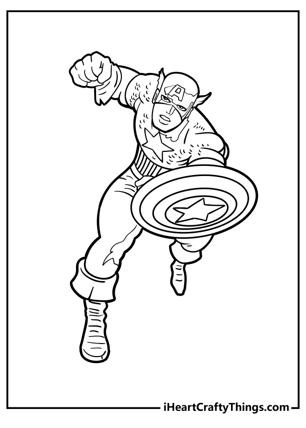 Captain America Coloring Pages (100% Free Printables)