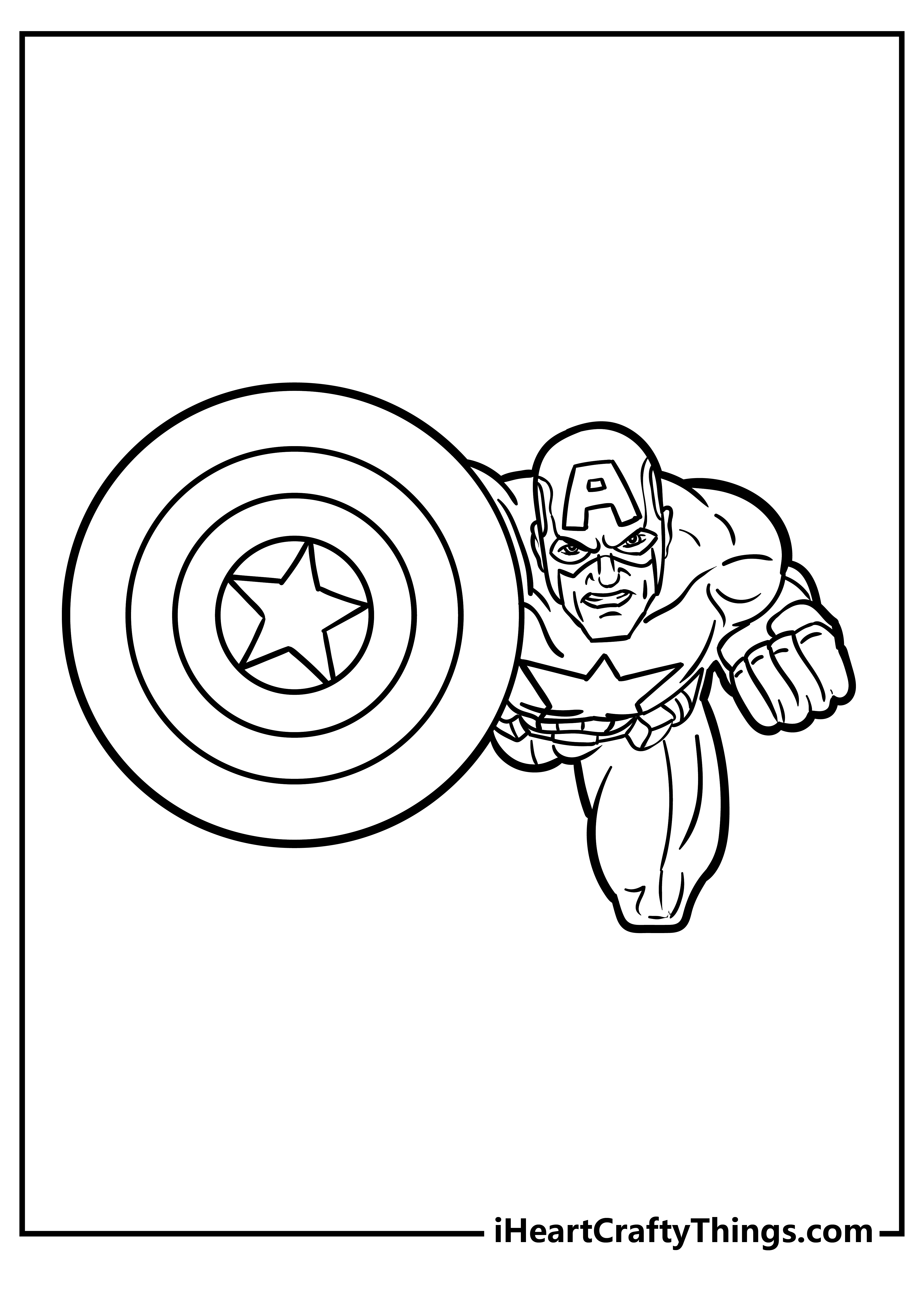 Captain America Coloring Pages for adults free printable