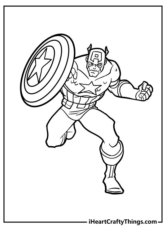 Captain America Coloring Pages (100% Free Printables)