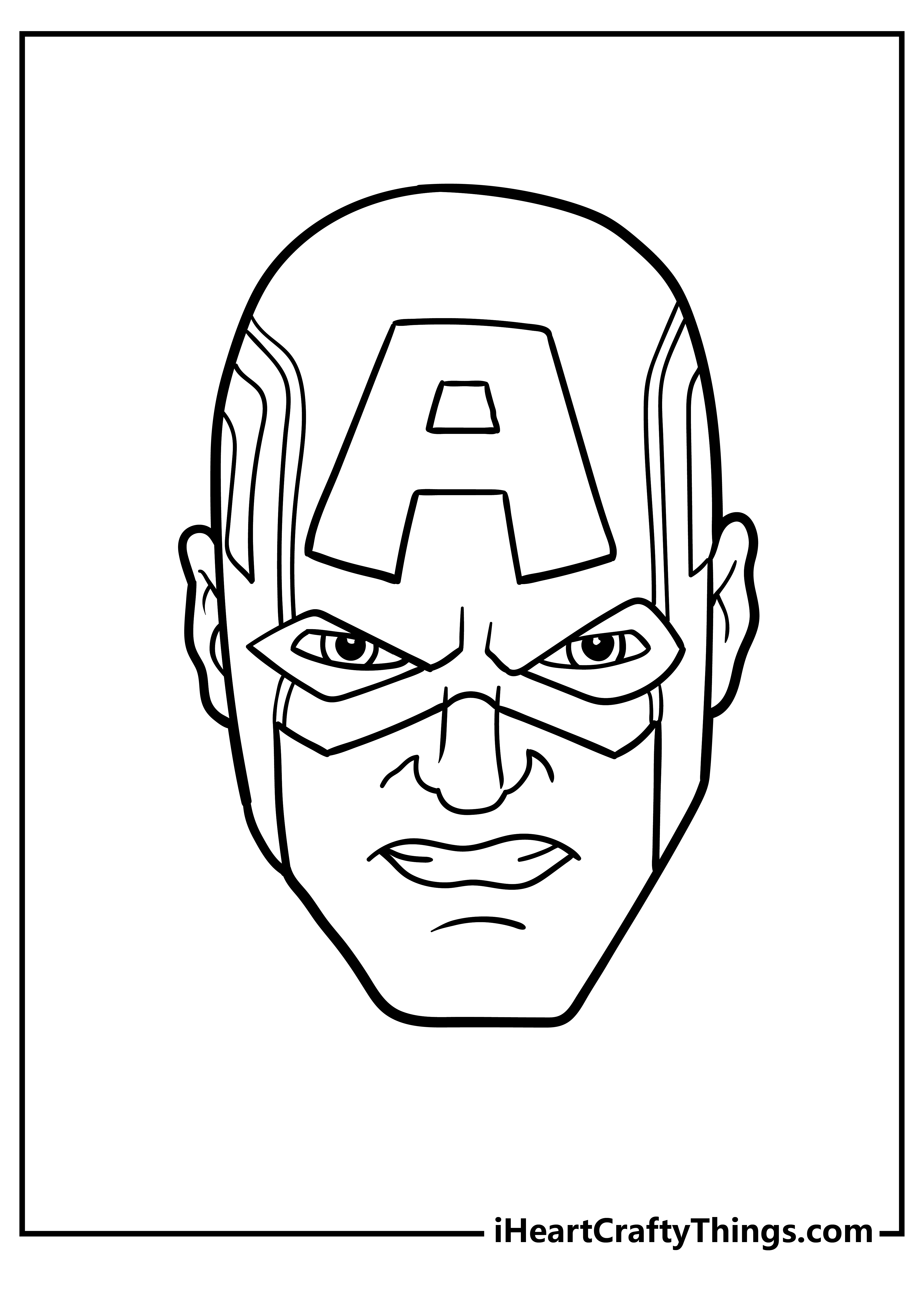 Captain America Coloring Pages for preschoolers free printable