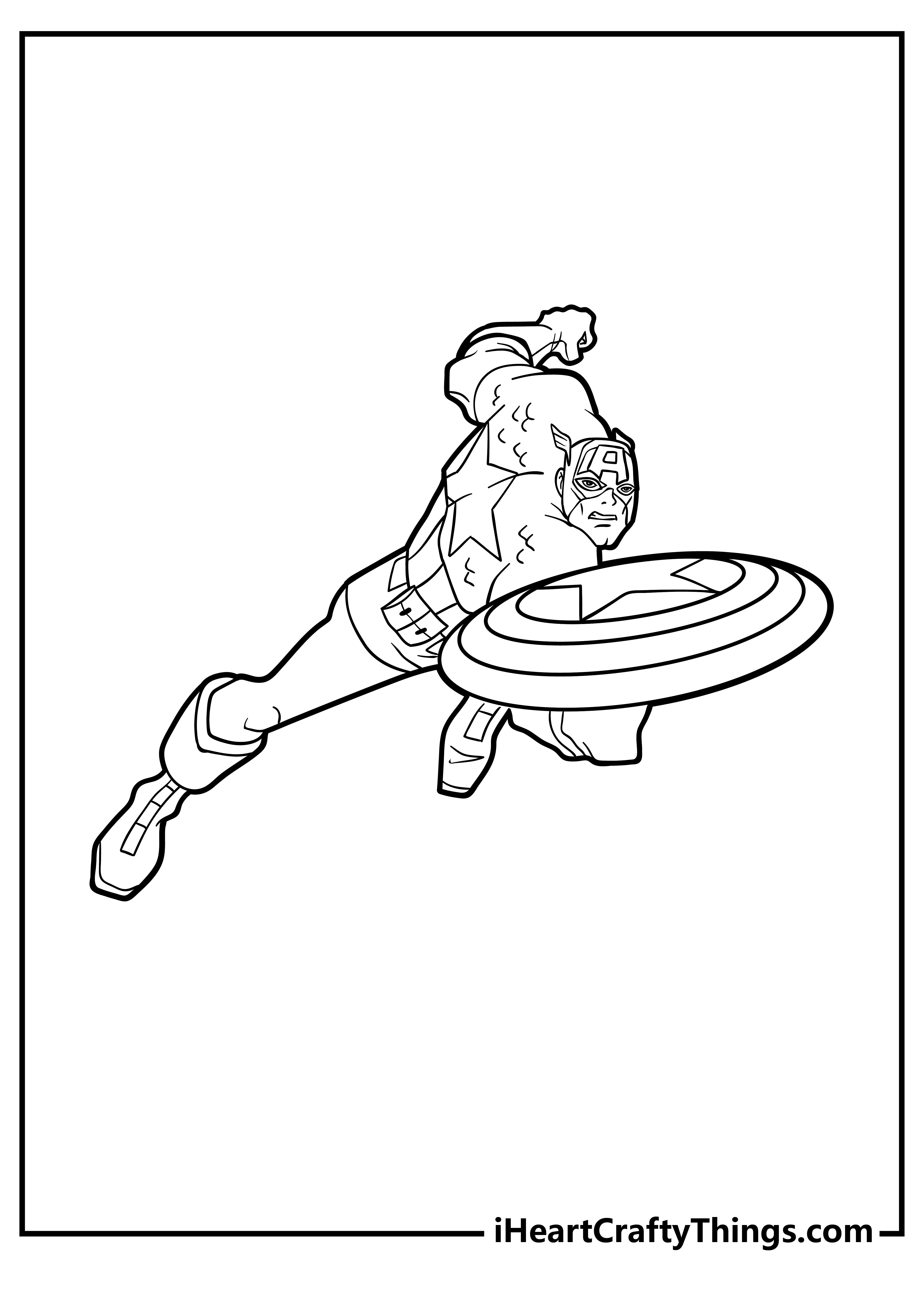 Captain America Coloring Book free printable