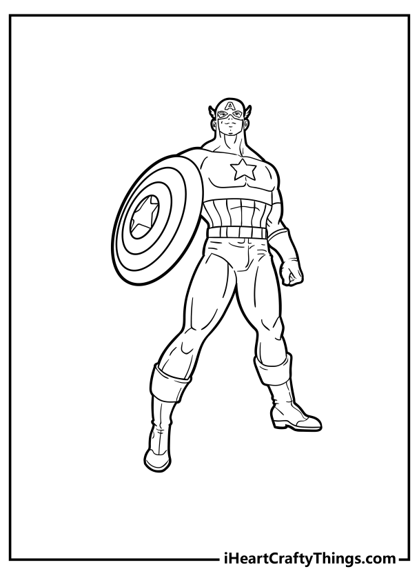 Captain America Coloring Pages (100% Free Printables)