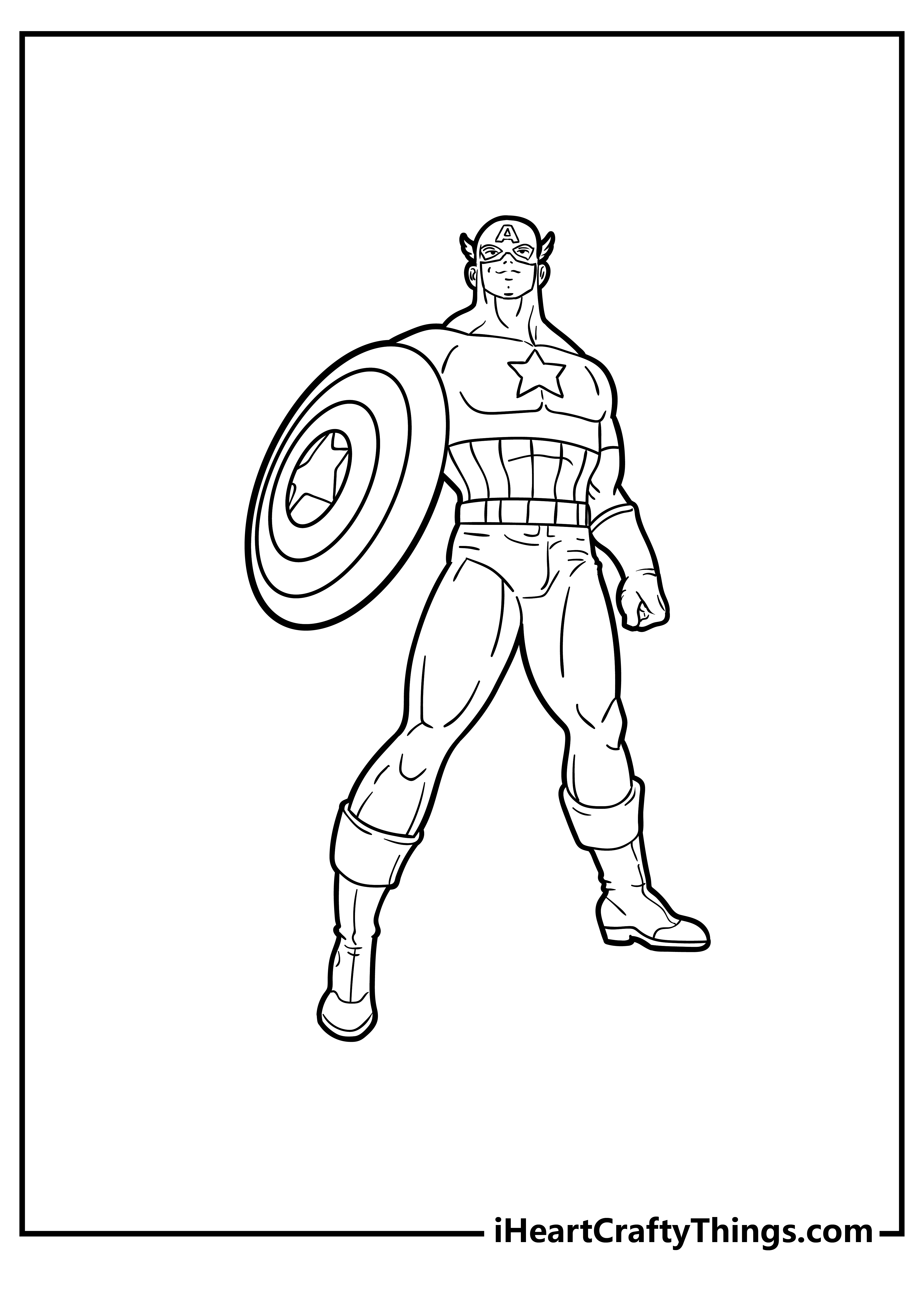 Captain America Coloring Sheet for children free download