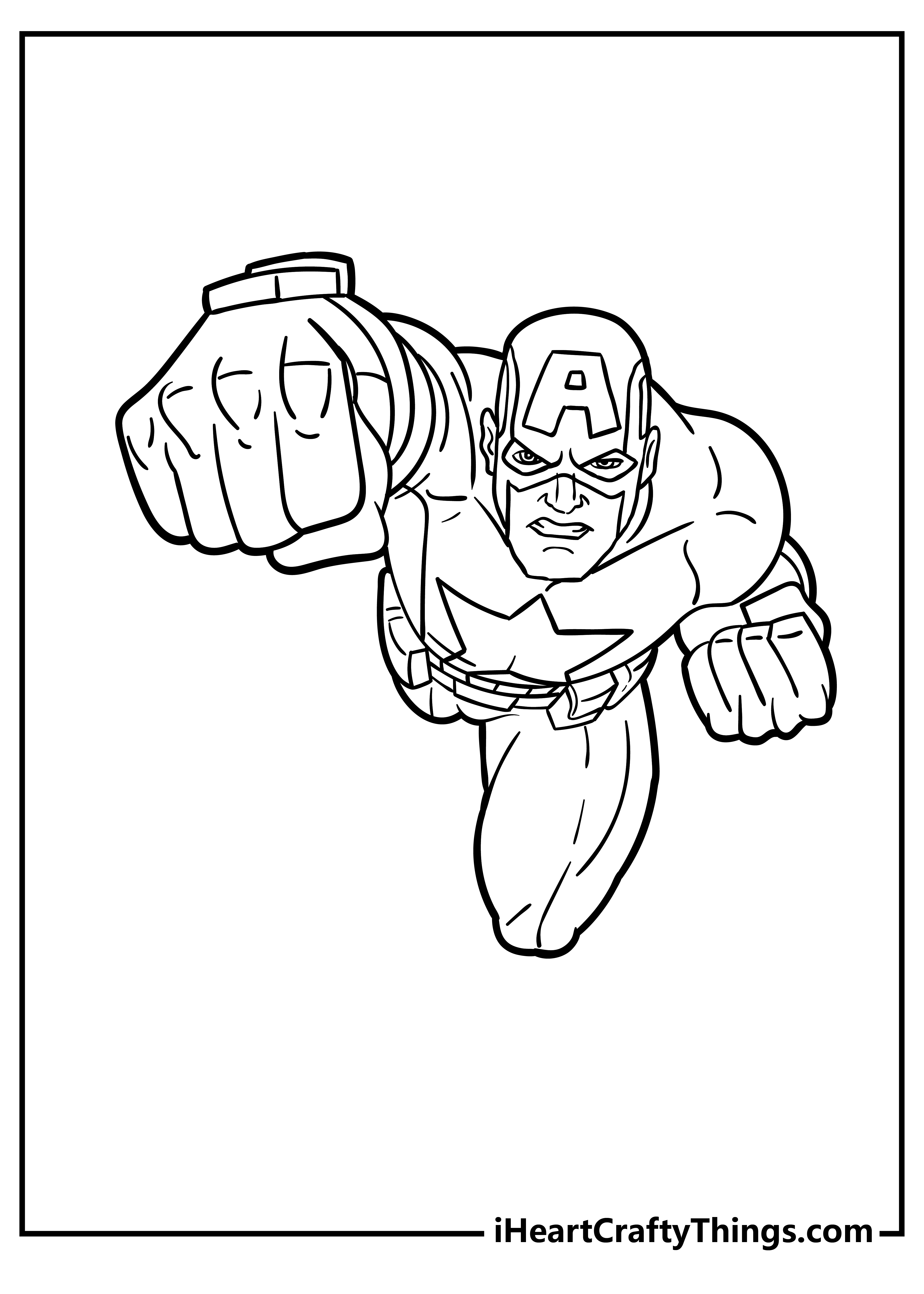 Captain America Coloring Book for adults free download