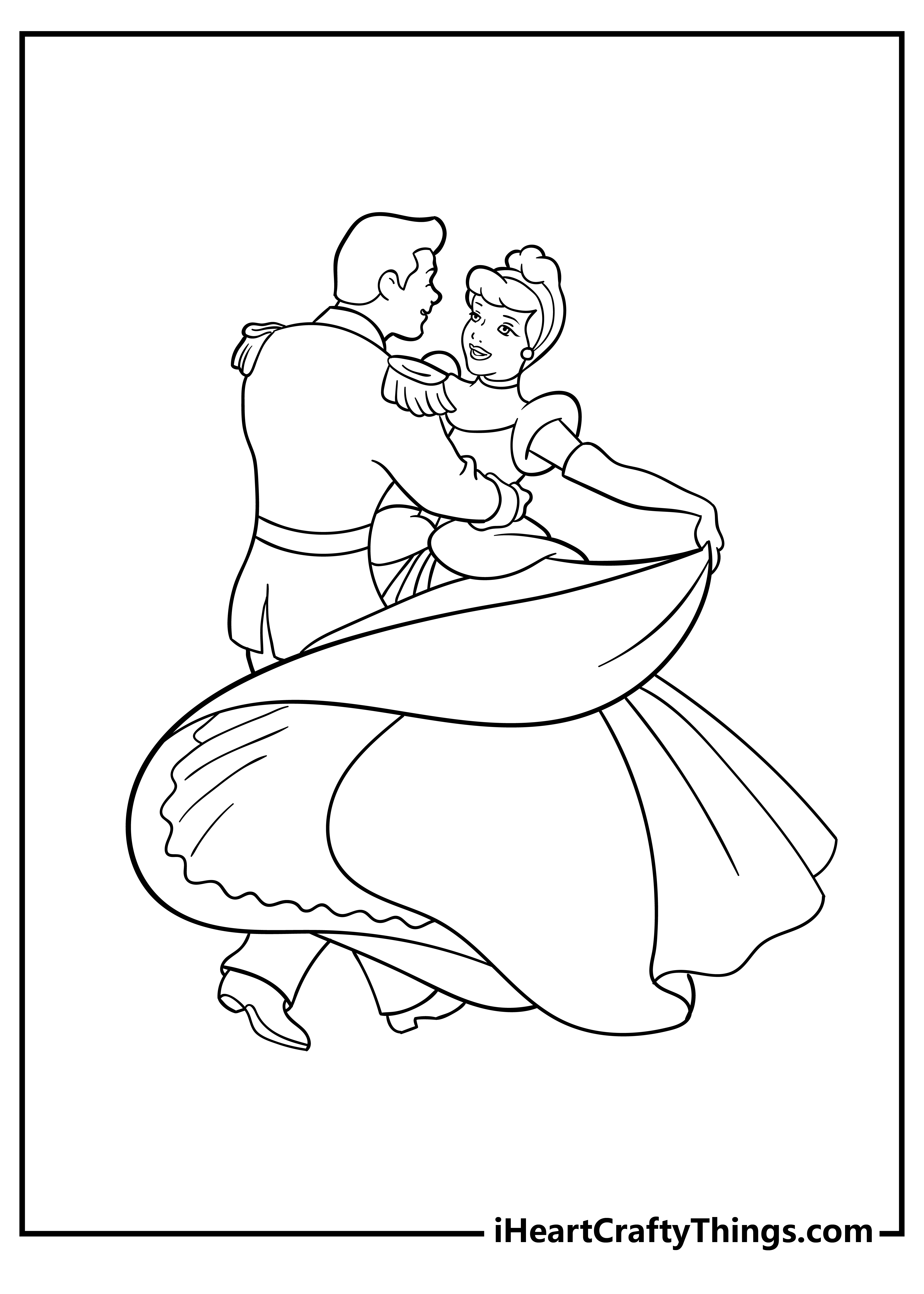 Cinderella Coloring Pages for adults free printable