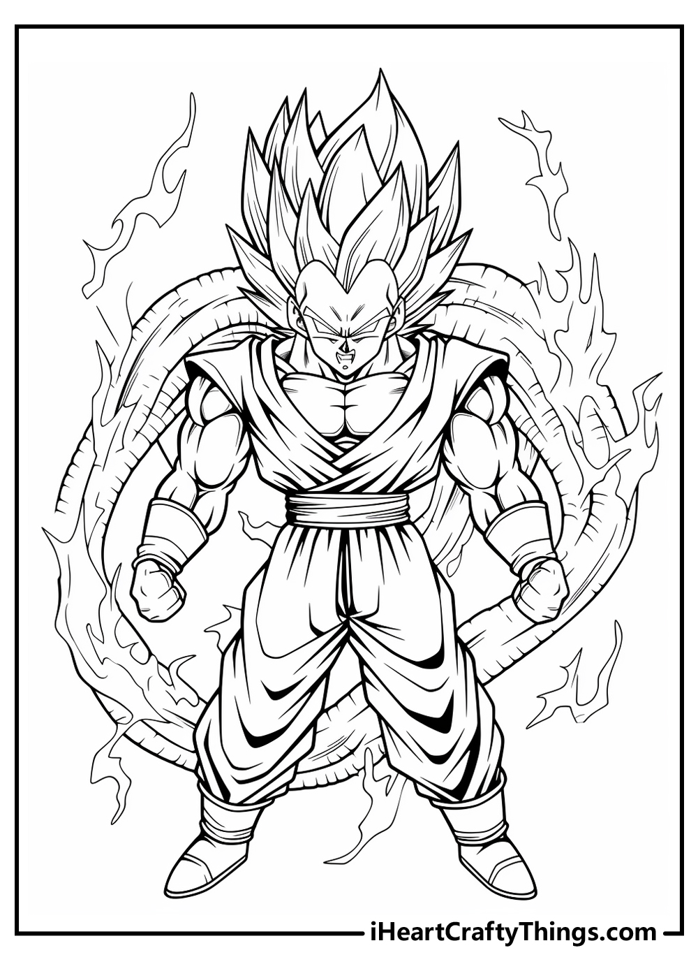 Drawings To Paint & Colour Dragon Ball Z - Print Design 039