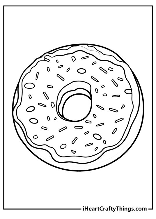 Donut coloring pages
