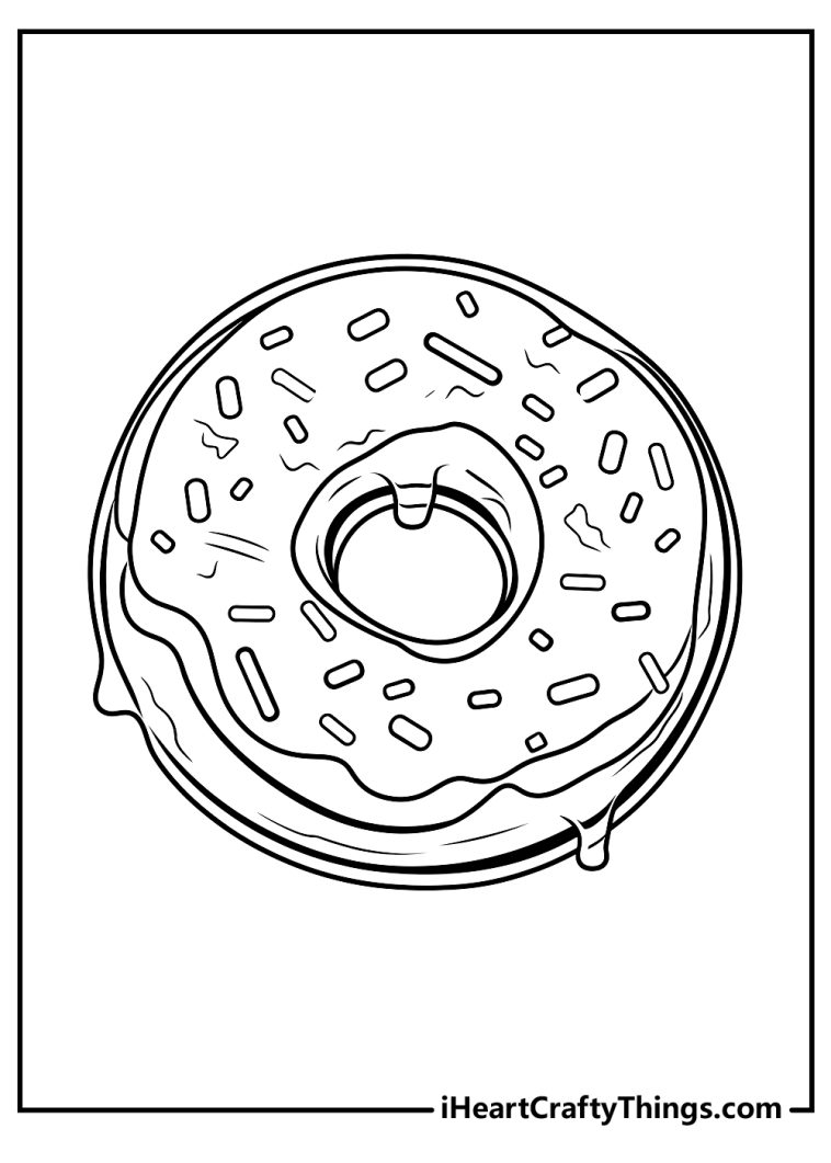 Donut Coloring Pages (100% Free Printables)