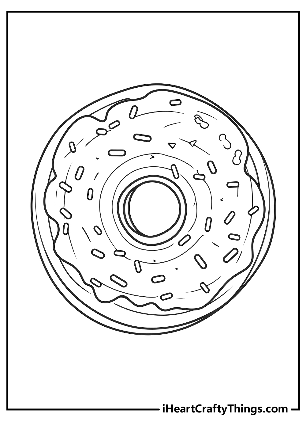 donut coloring sheet for kids