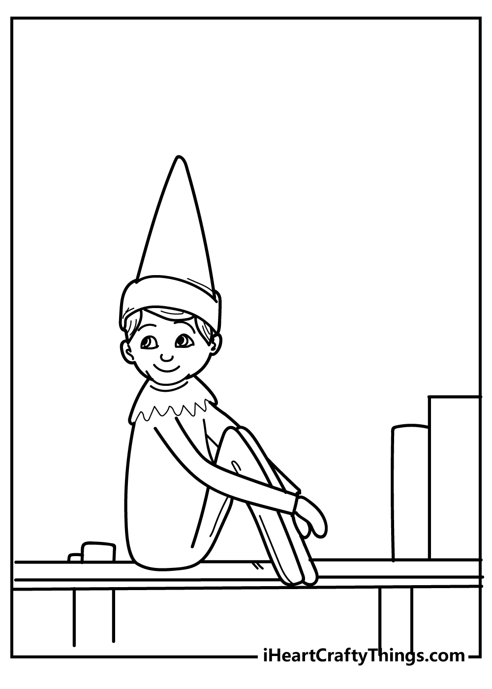 Elf On The Shelf Coloring Pages To Print Free