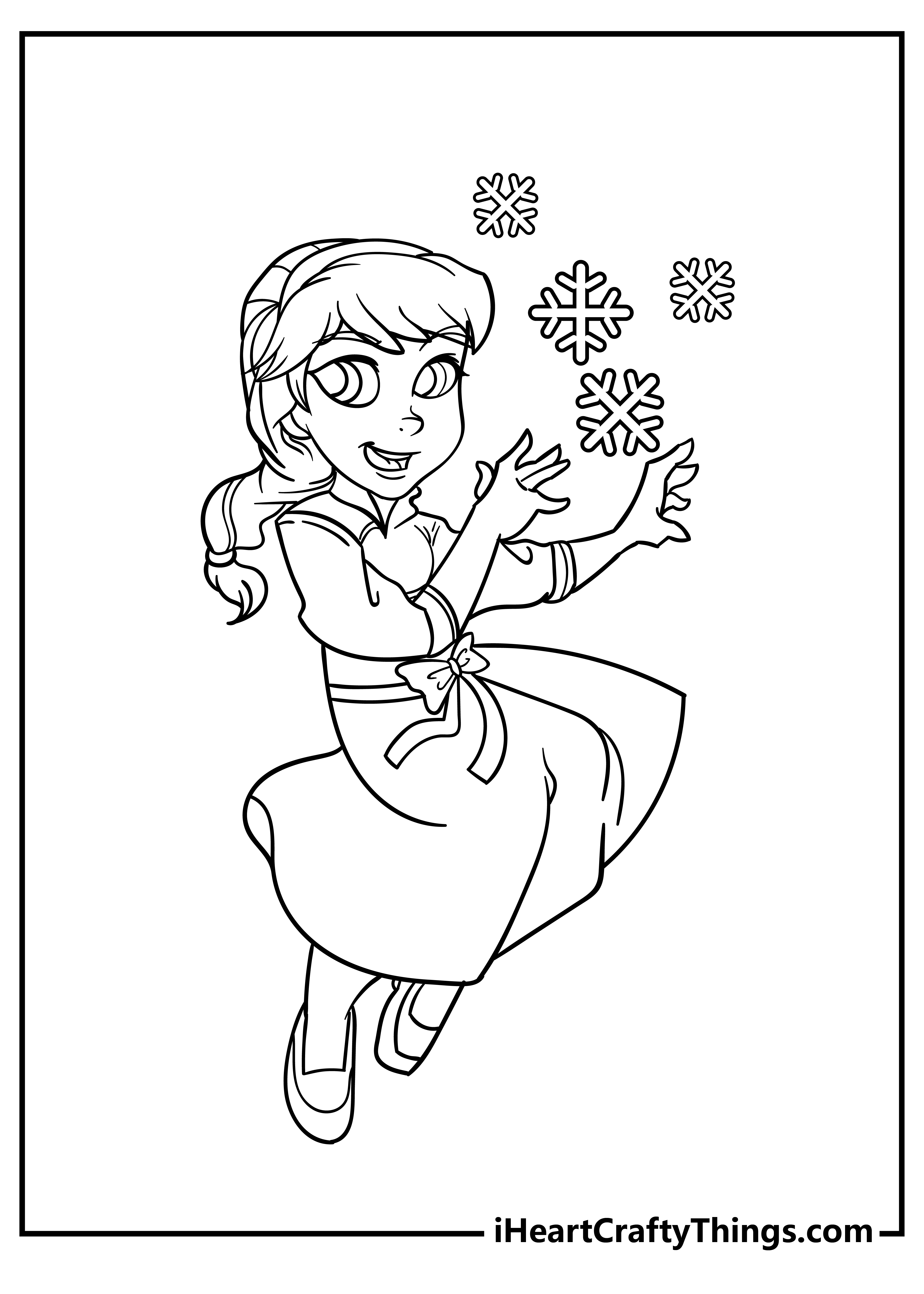 Elsa and Anna Coloring Pages for kids free download