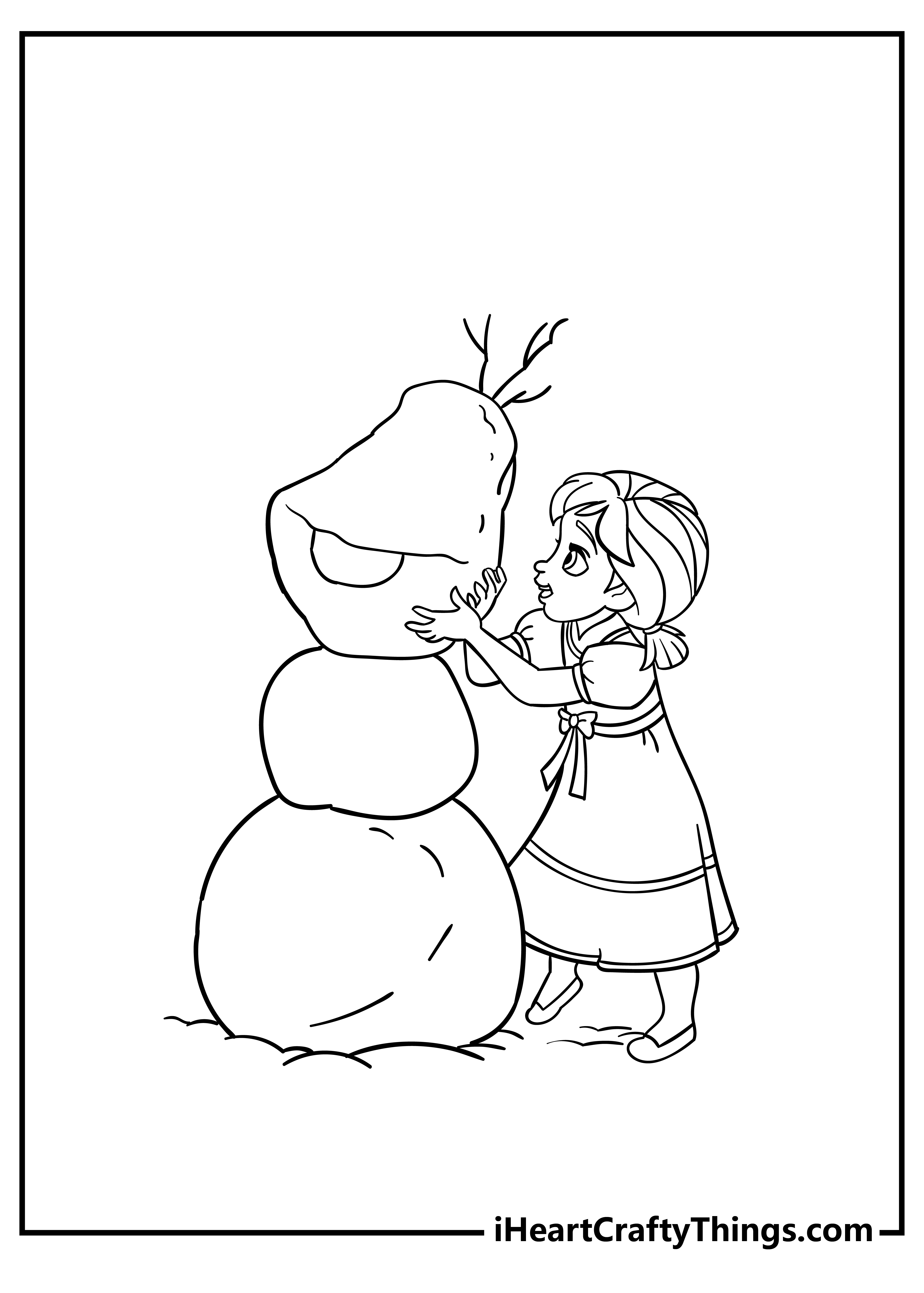 Elsa and Anna Coloring Pages free pdf download