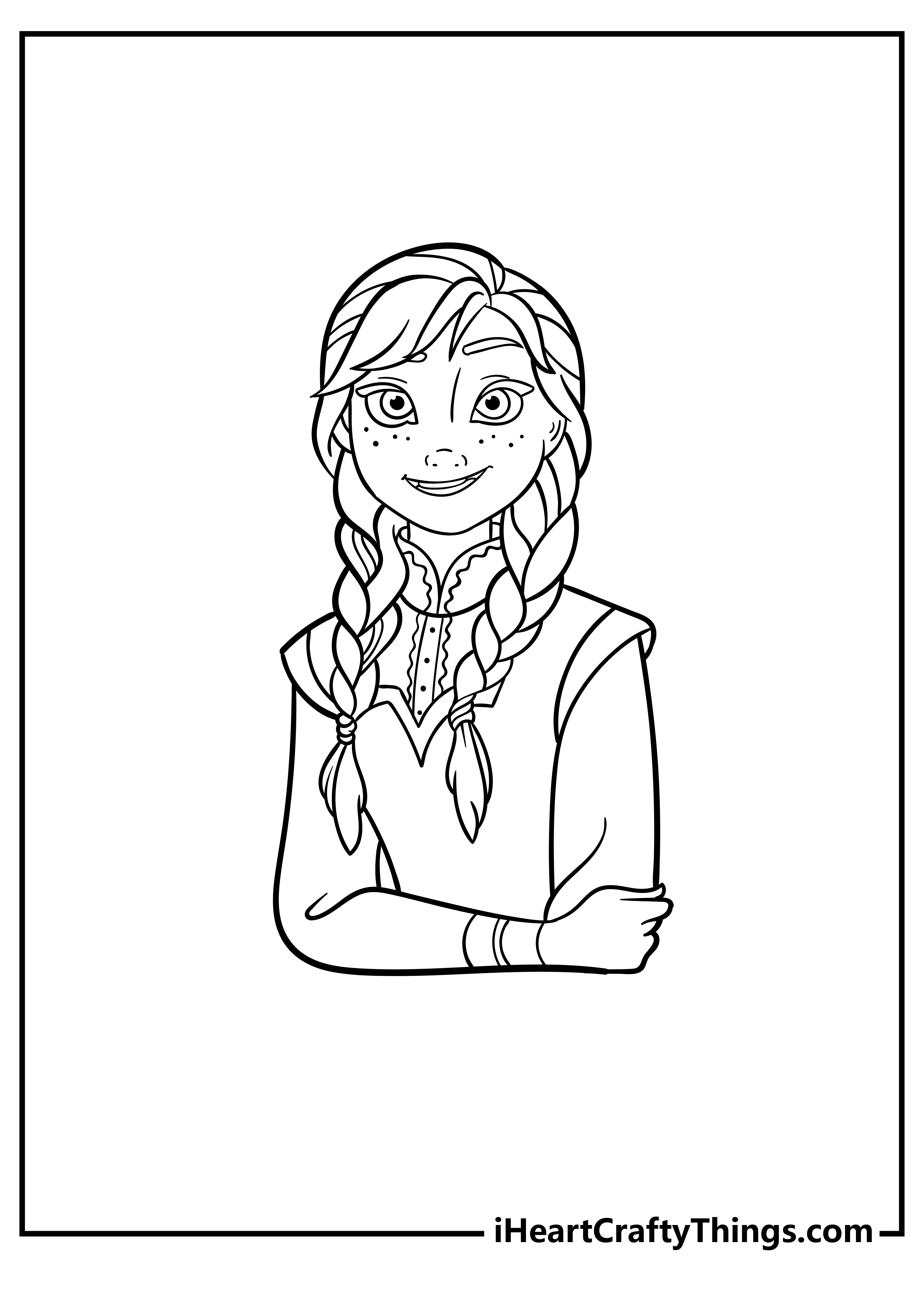 Elsa and Anna Coloring Pages for adults free printable