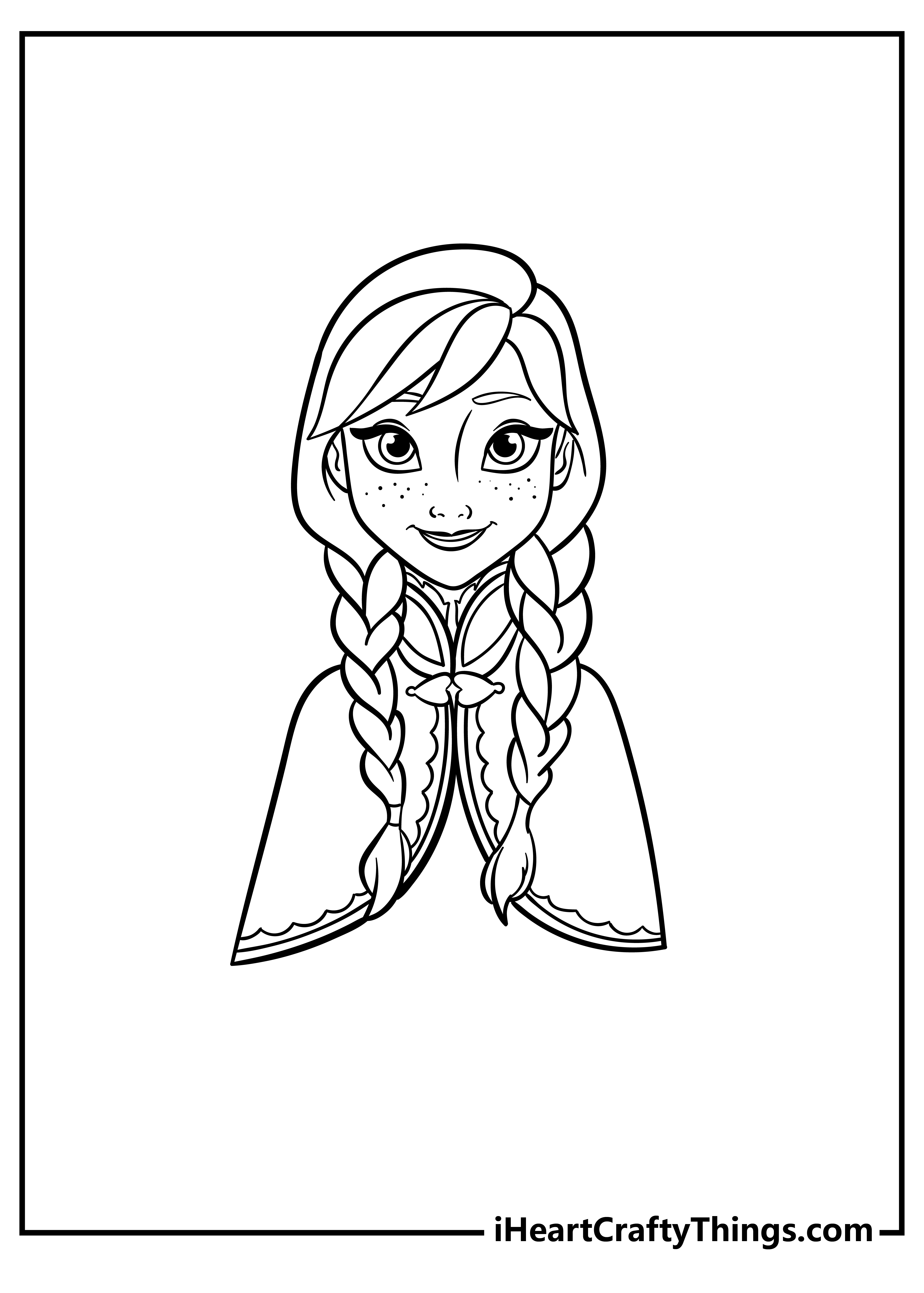 Elsa and Anna Coloring Pages for preschoolers free printable