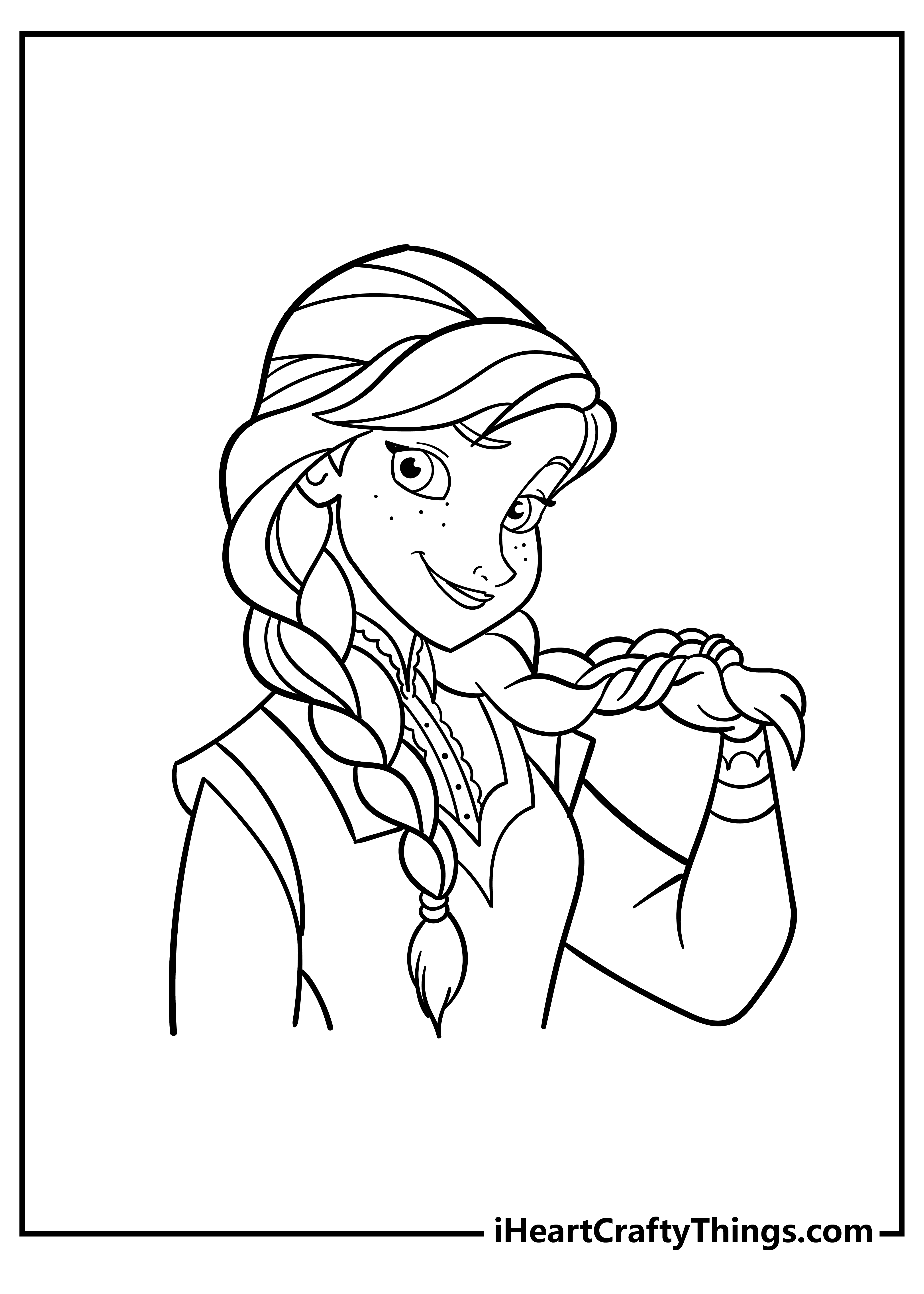 Elsa and Anna Coloring Sheet for children free download