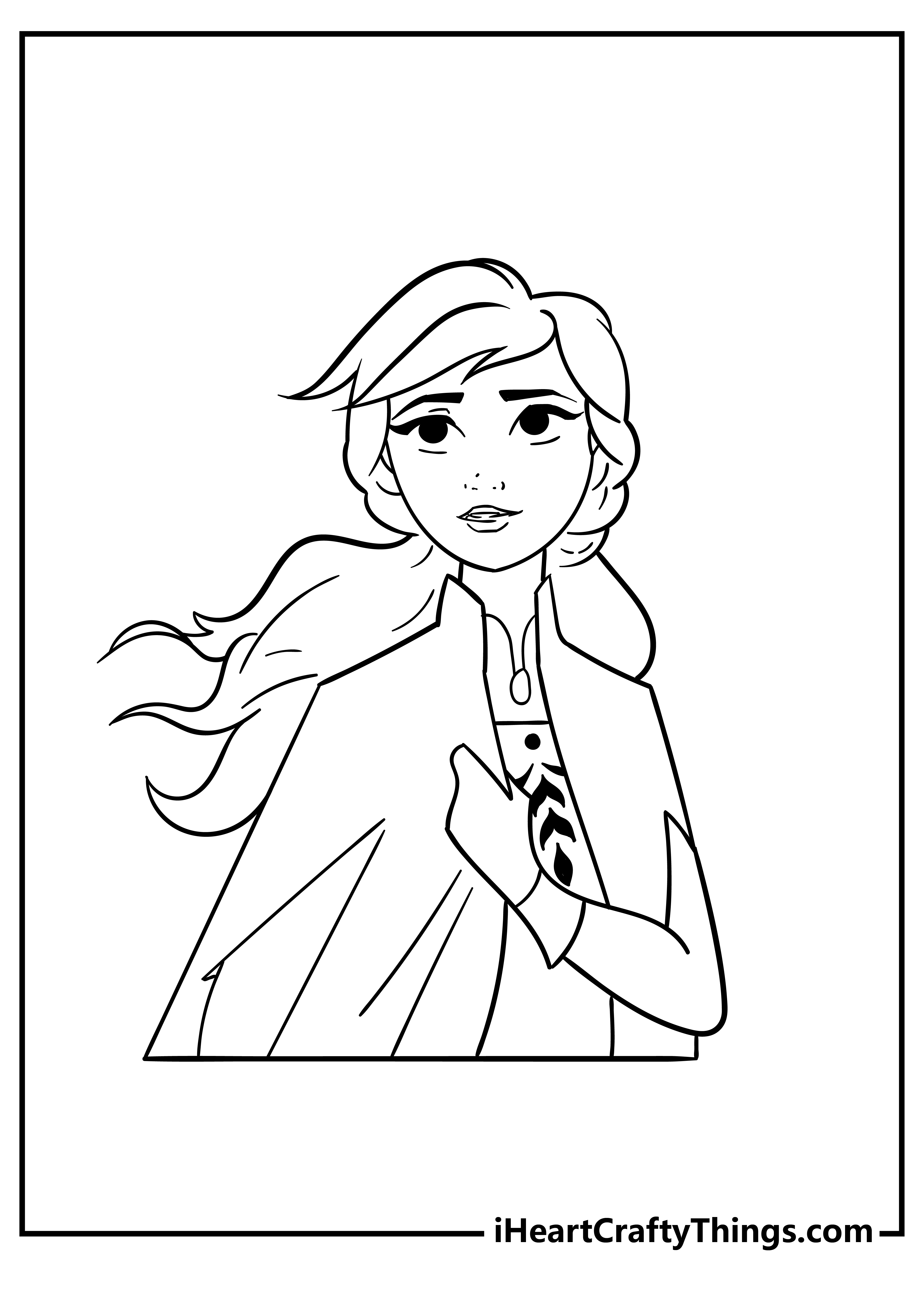 Elsa and Anna Coloring Book for adults free download