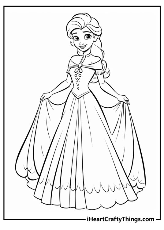 elsa coloring printable
