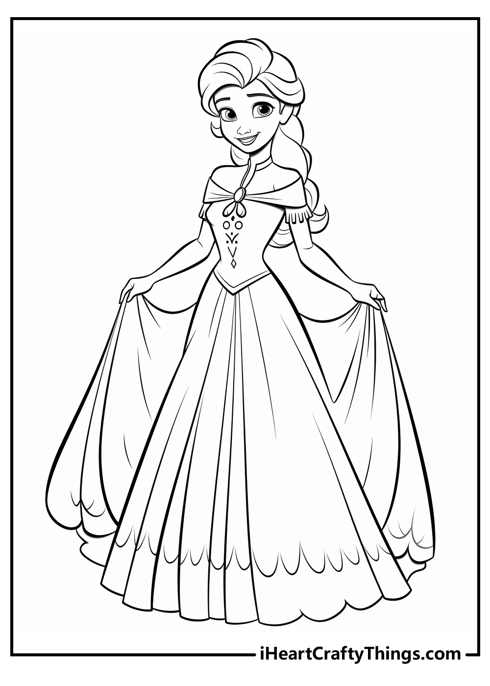 frozen princess pictures to color