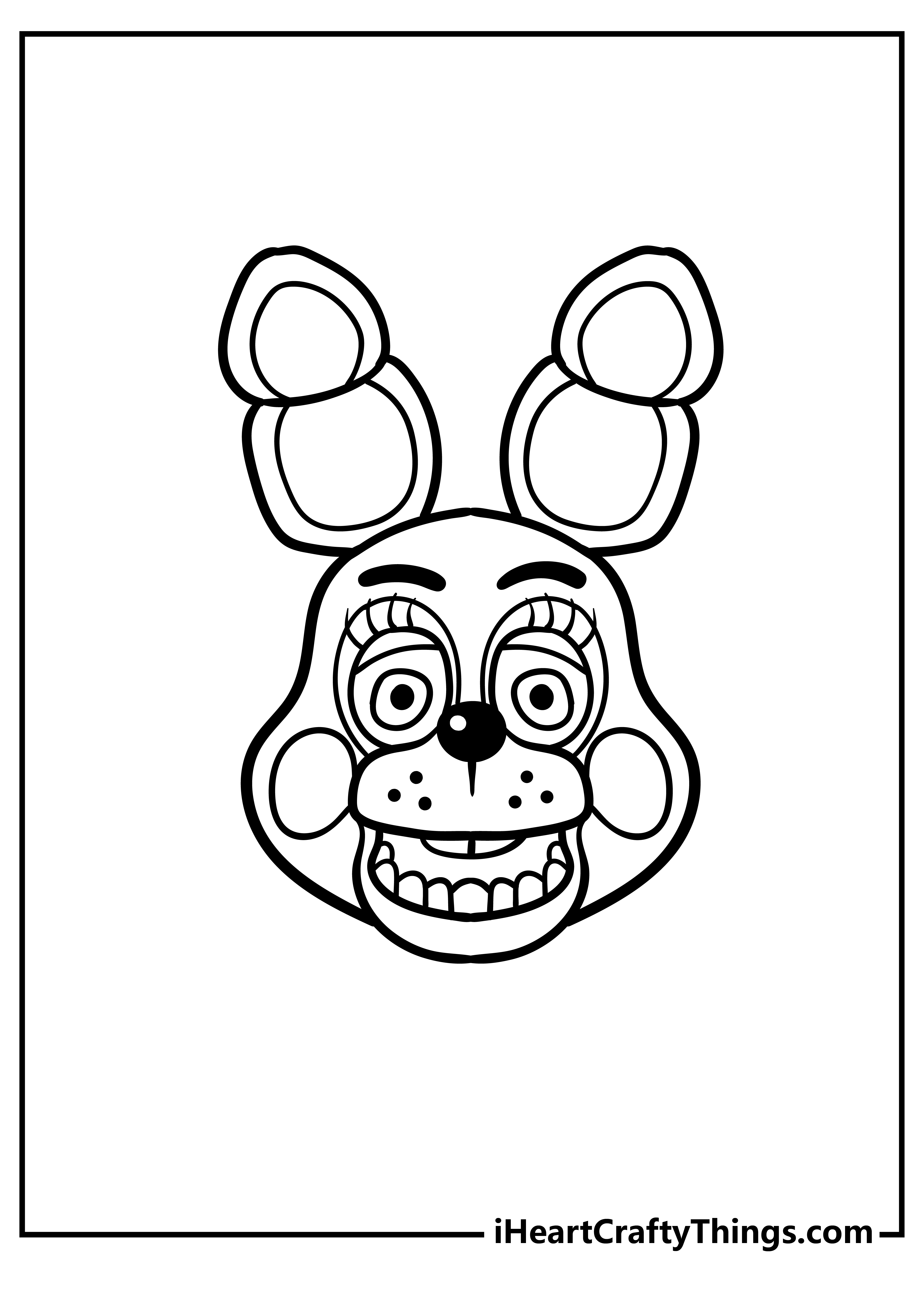 Withered Chica FNAF Coloring Page for Kids - Free Five Nights at