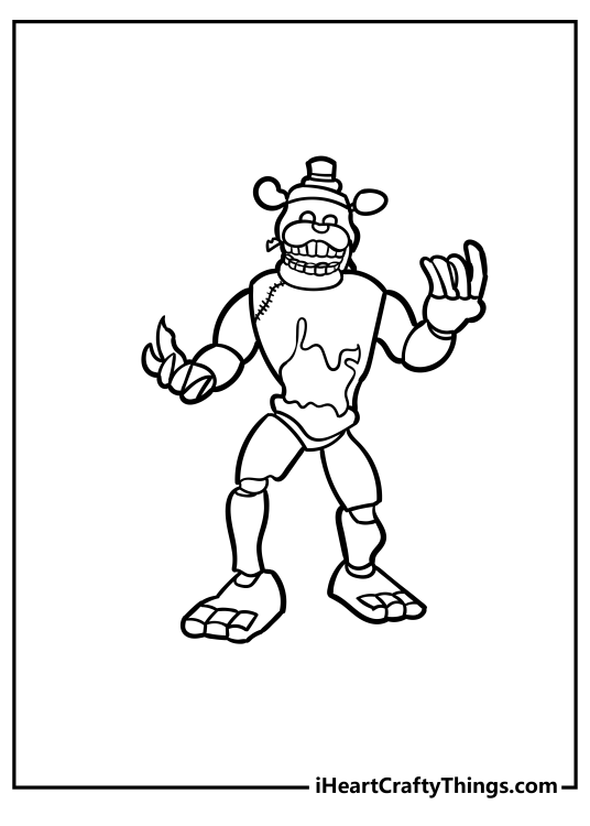 Five Nights At Freddy’s image of a creepy-looking Freddy Fazbear in his monstrous robotic form