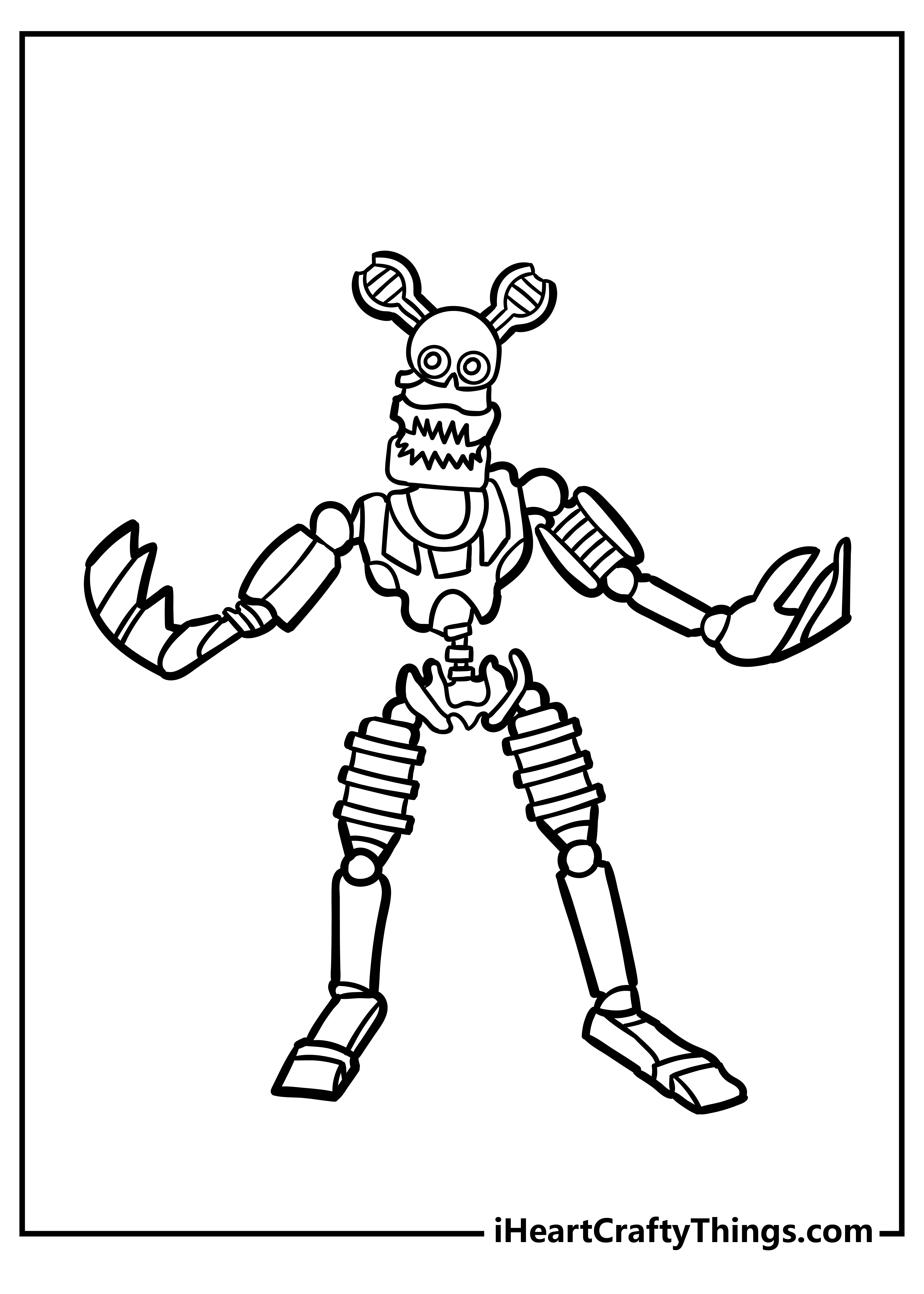 Five Nights At Freddy’s Coloring Sheet for children free download