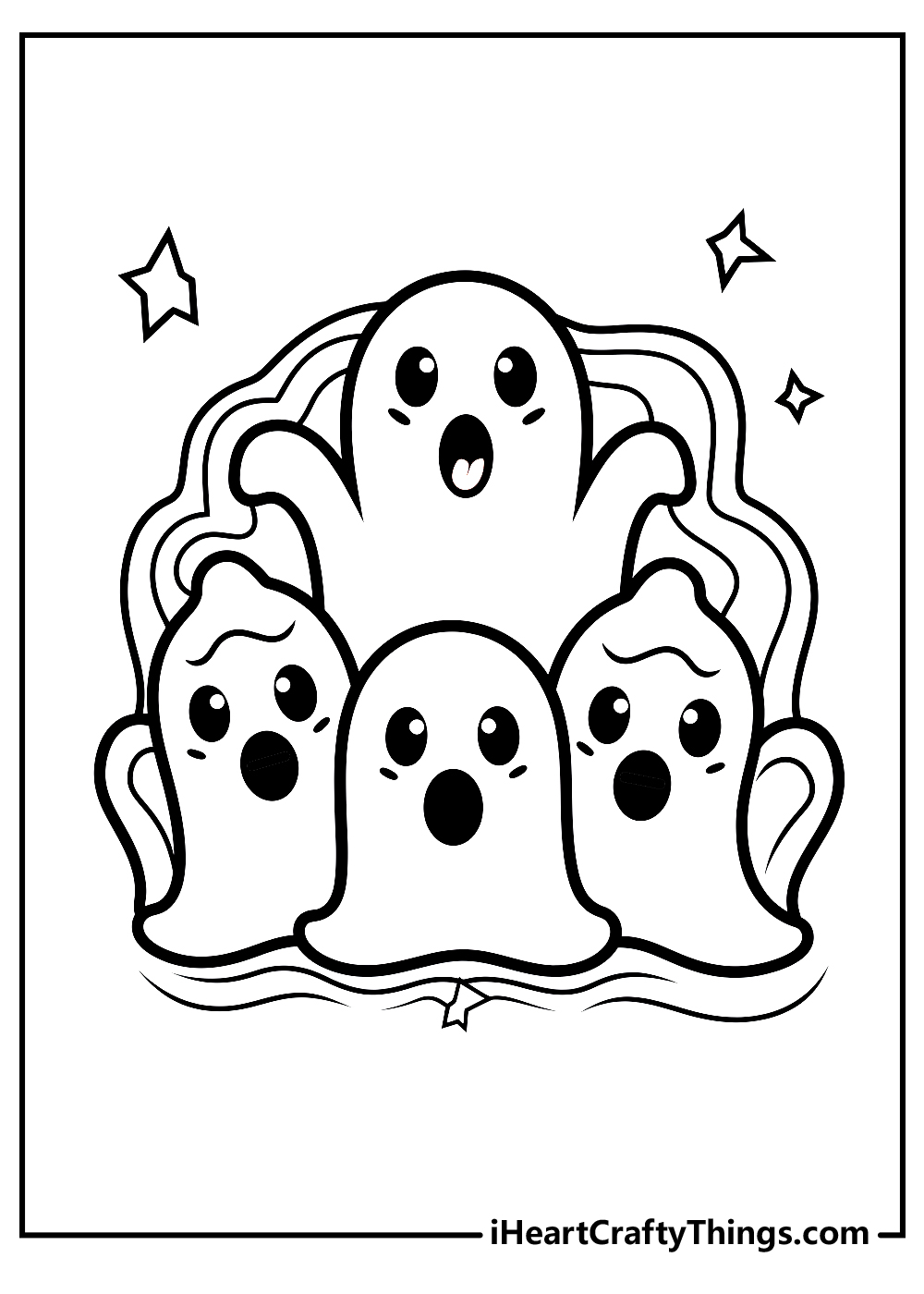ghosts coloring printable
