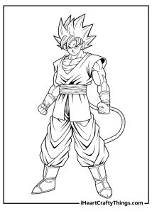 30 Goku Coloring Pages (Easy Free PDF Printables For Kids)