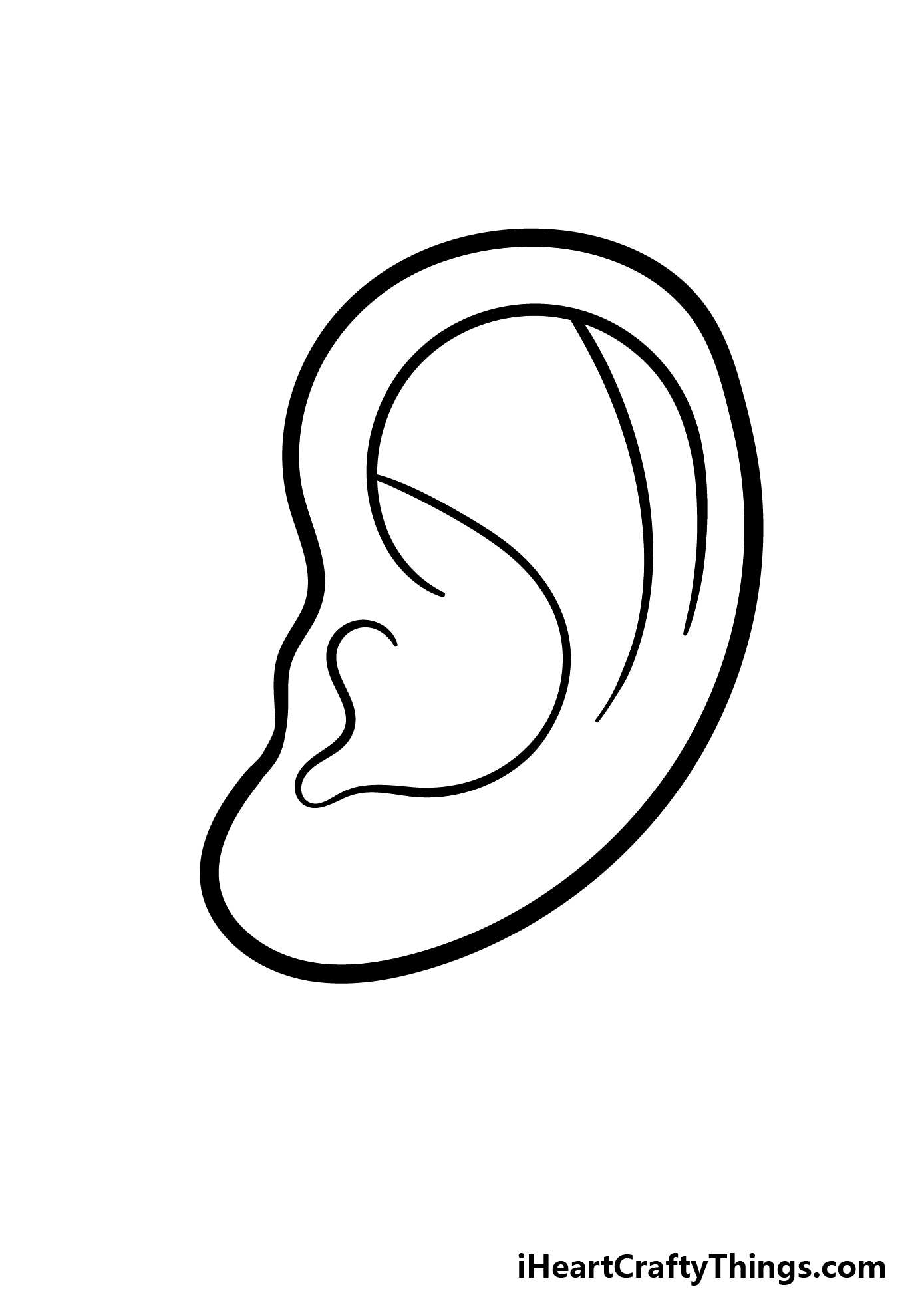 how to draw a cartoon ear step 4