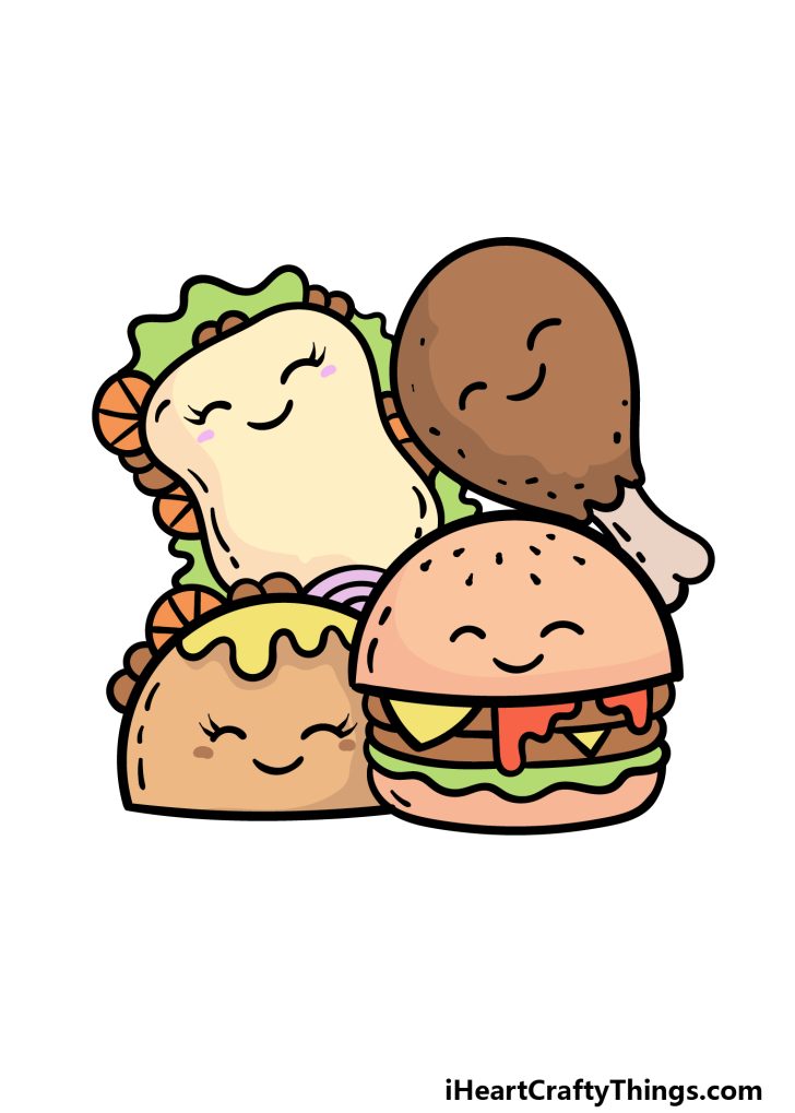 Cartoon Food Drawing How To Draw Cartoon Food Step By Step