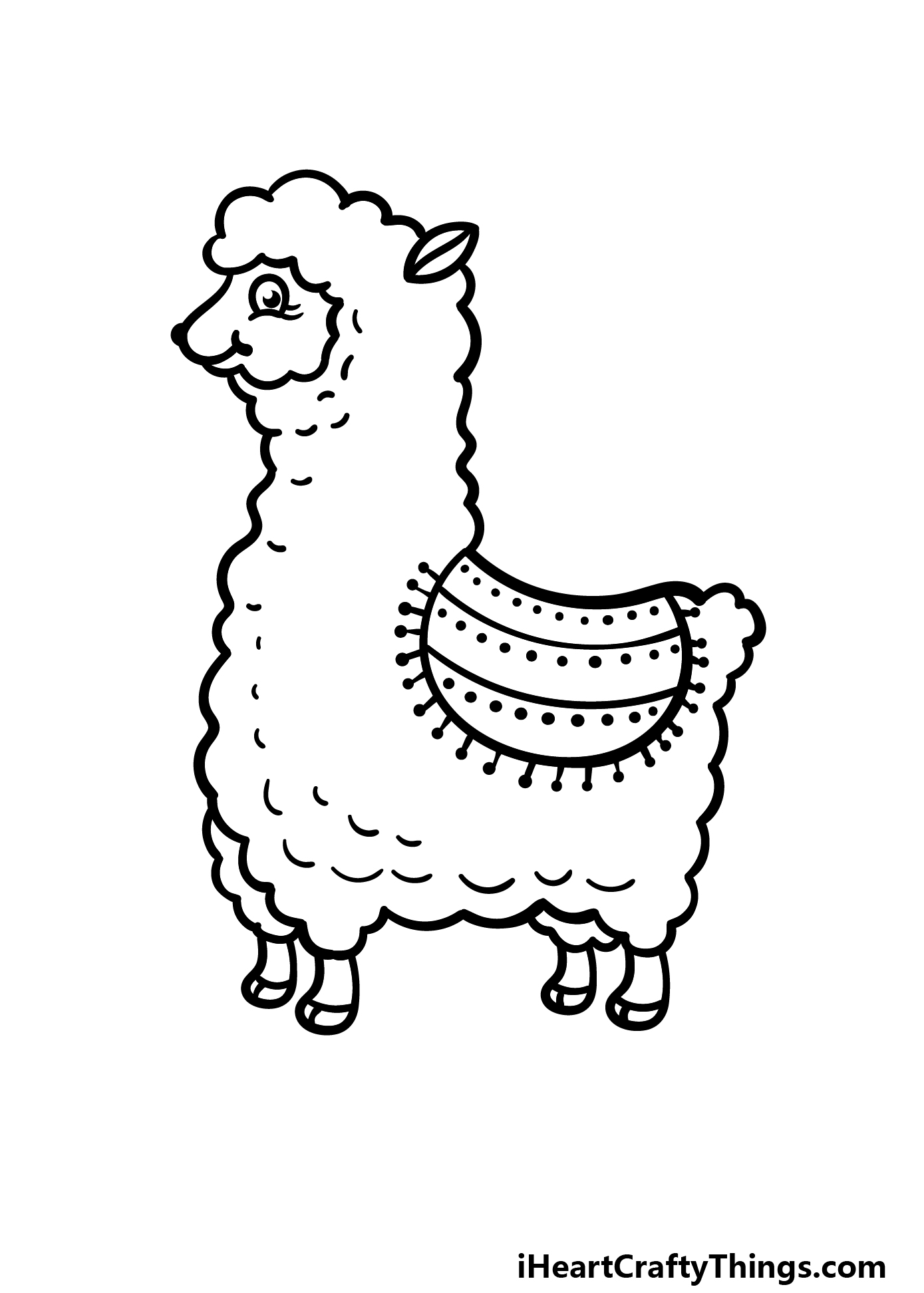 how to draw cartoon llama step 5